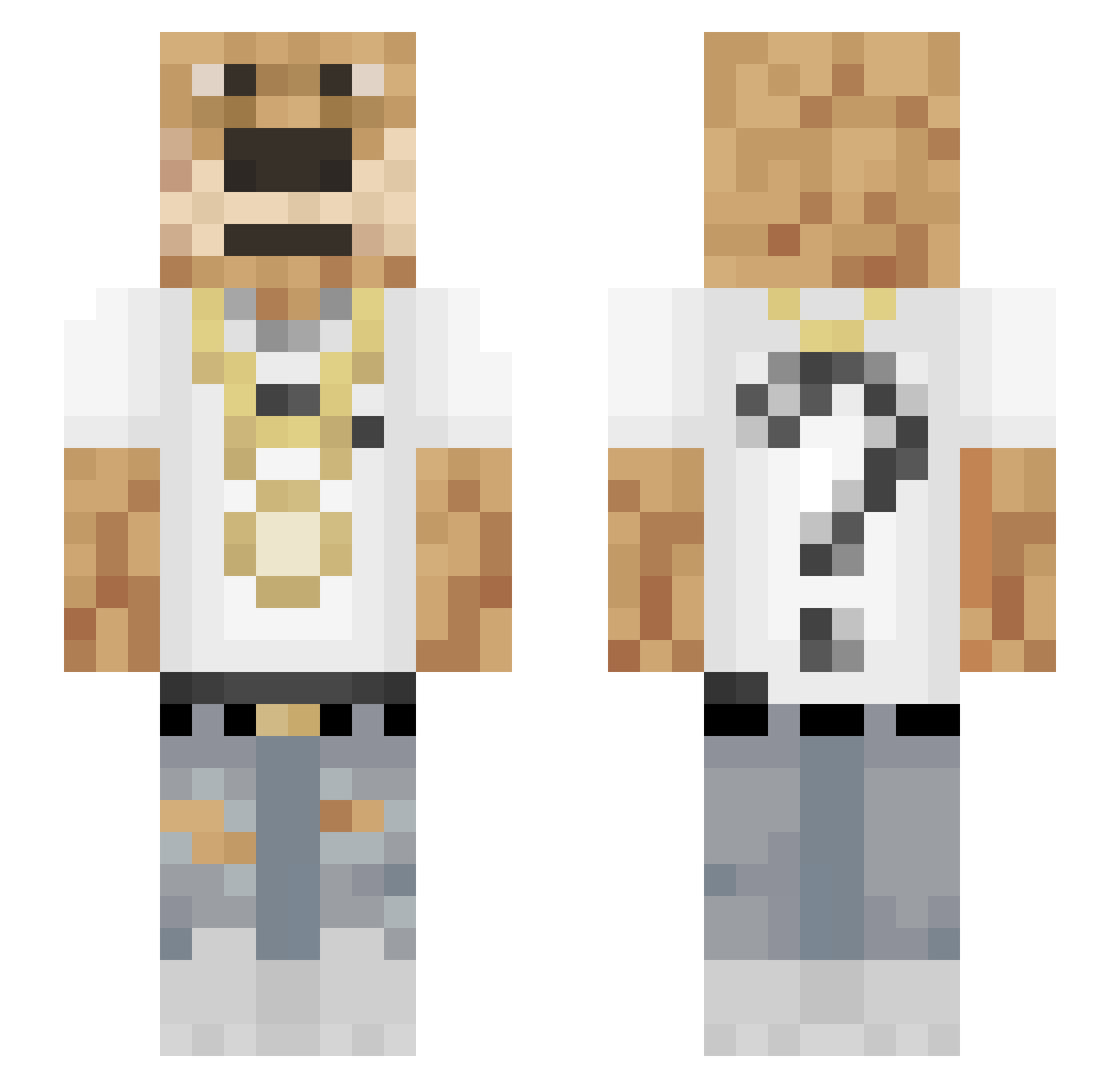 Niozitooo Minecraft skin, front and back view