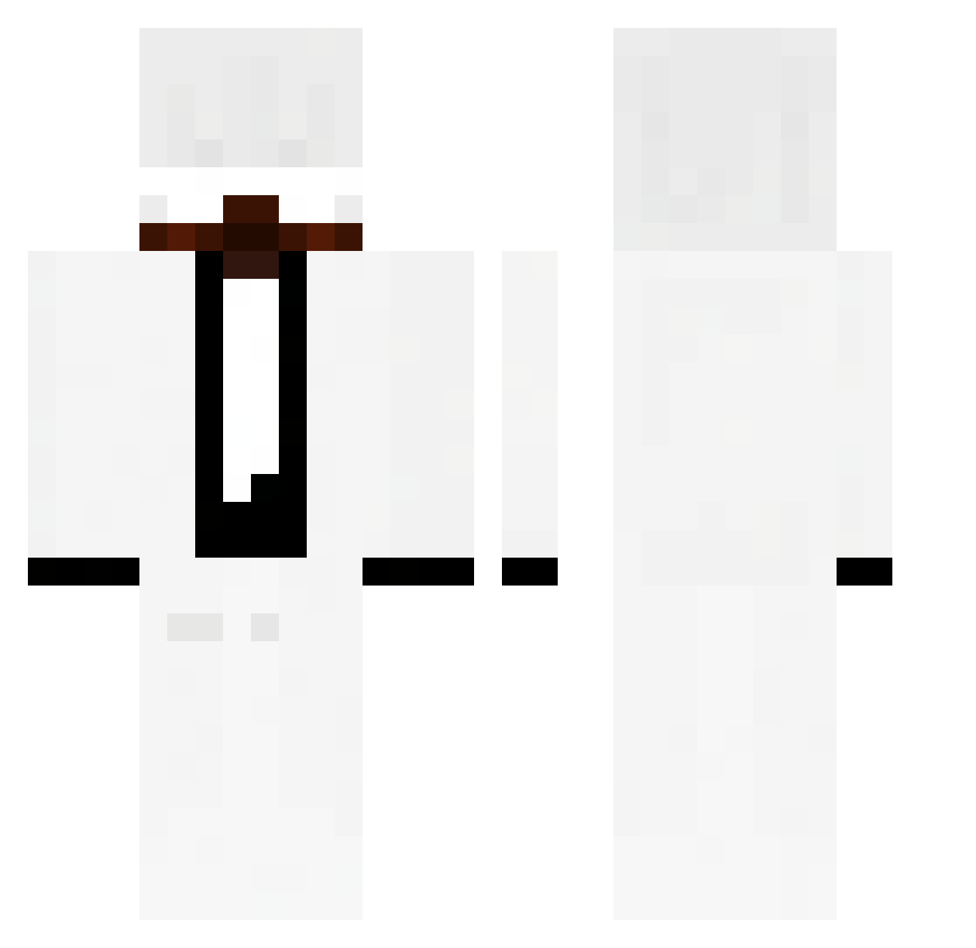 Sagathy Minecraft skin, front and back view