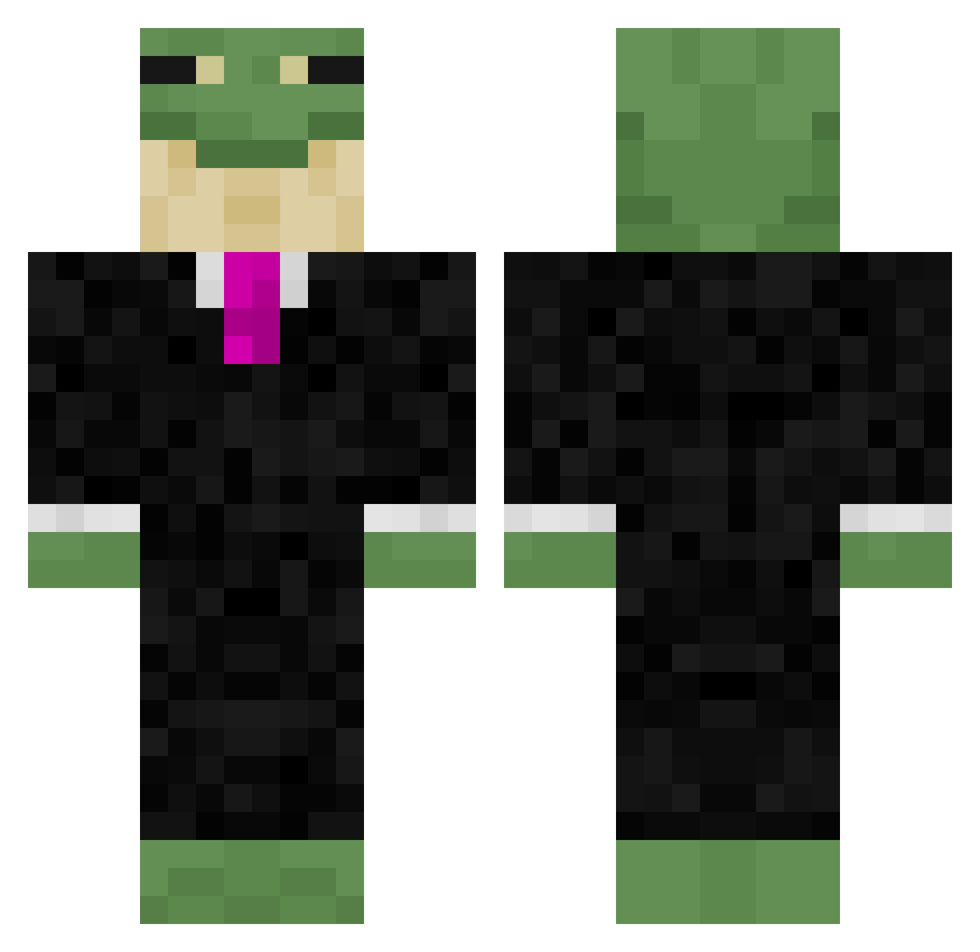 dragonsandarson Minecraft skin, front and back view