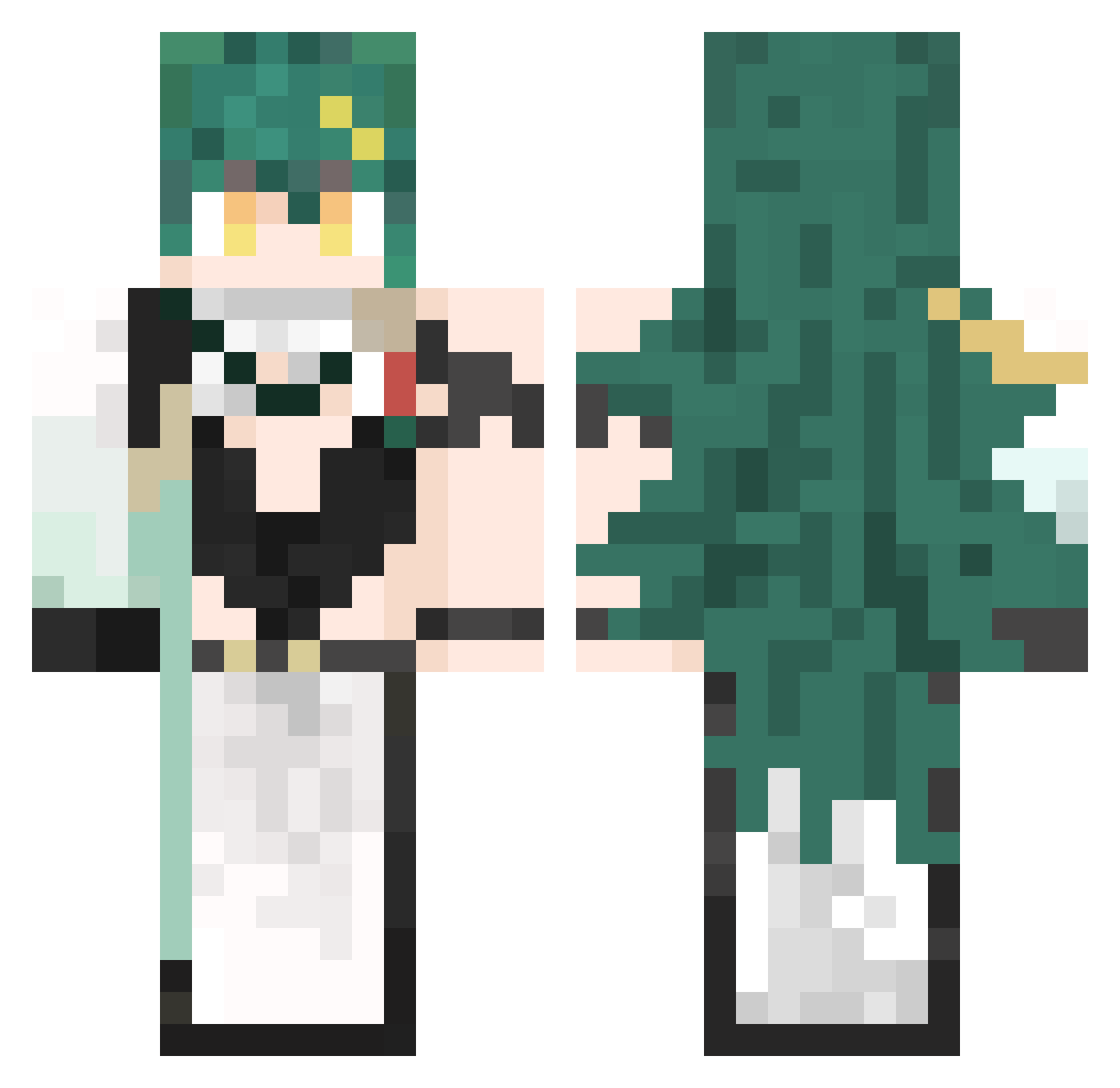 Lqliannnnn Minecraft skin, front and back view