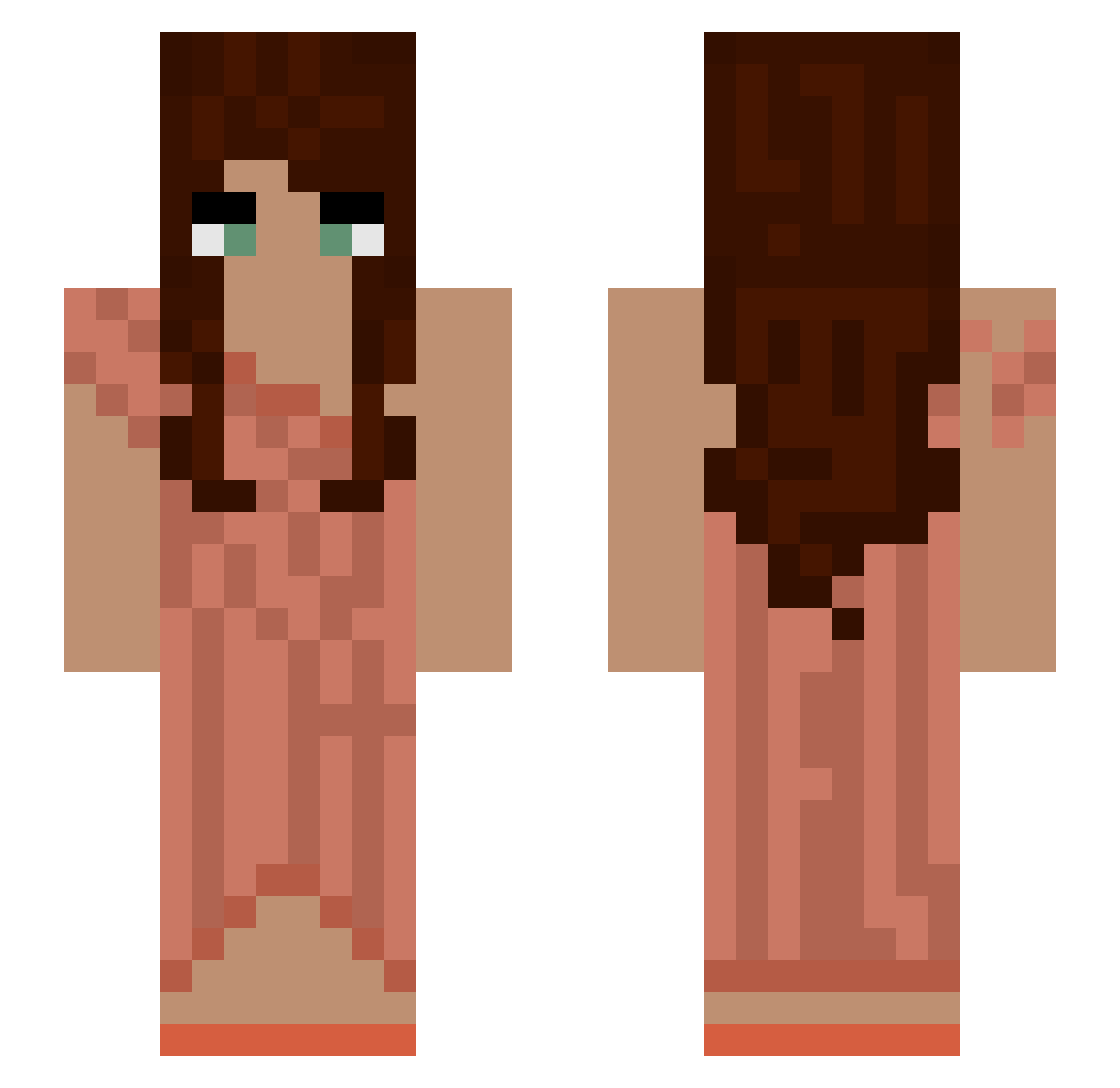 _Vika_Kipa_ Minecraft skin, front and back view