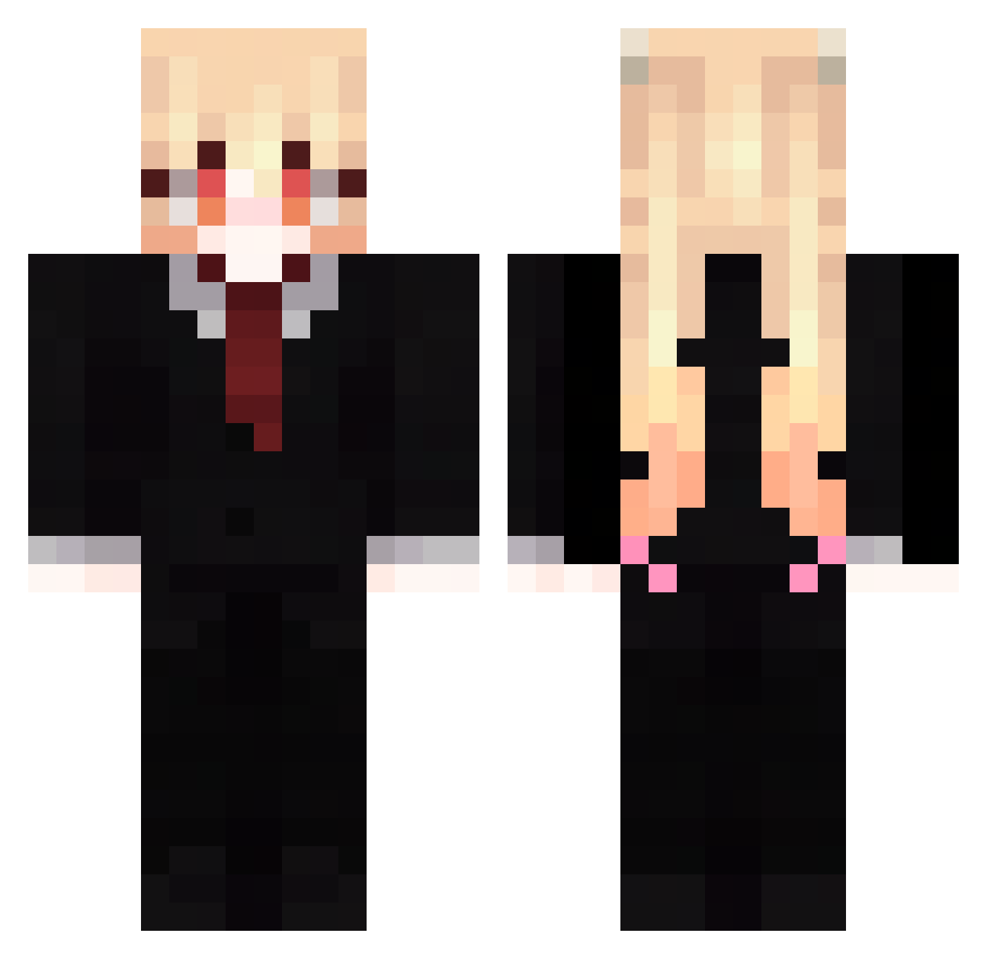 polarisxorion Minecraft skin, front and back view