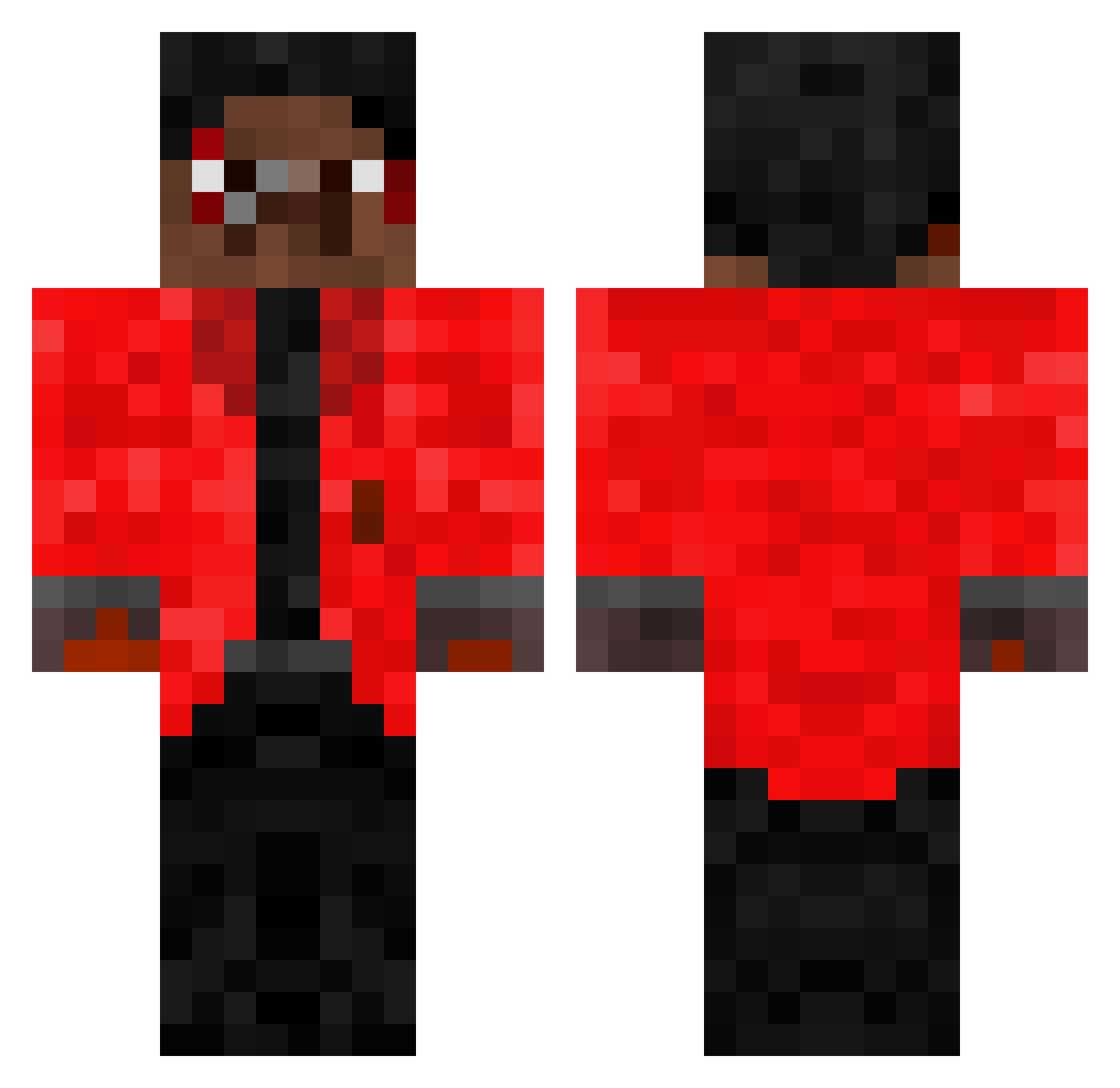 elb0otybandi0 Minecraft skin, front and back view