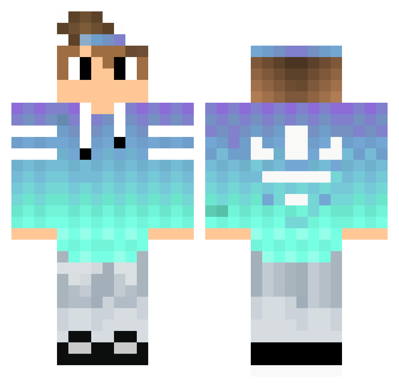 Real_EBOLA Minecraft skin, front and back view