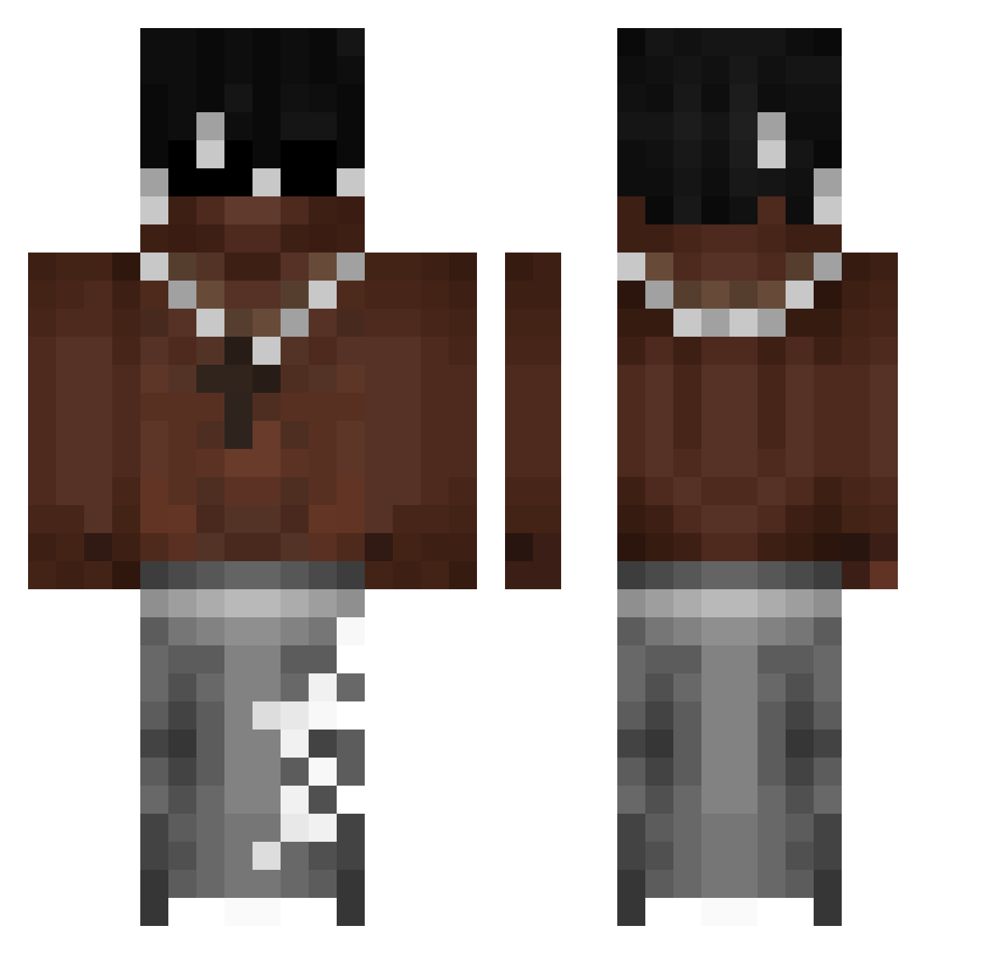 karol2kot Minecraft skin, front and back view
