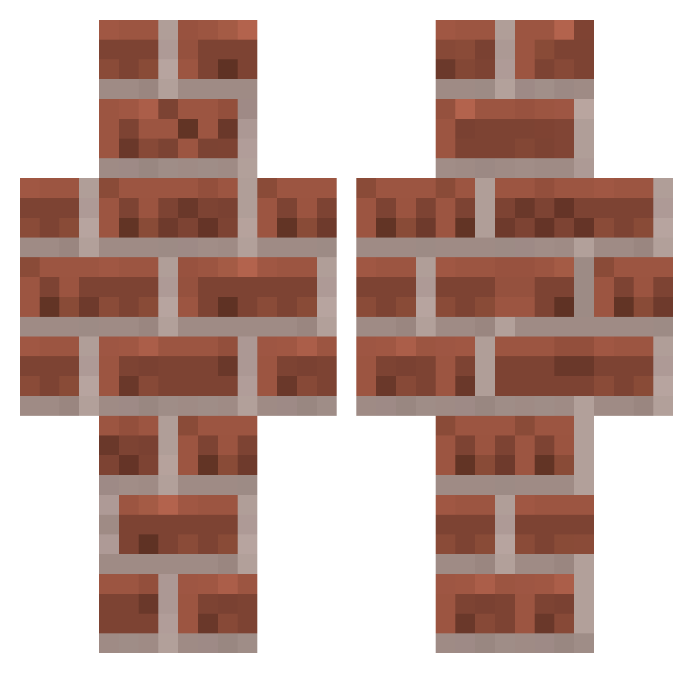 MasonX1C Minecraft skin, front and back view