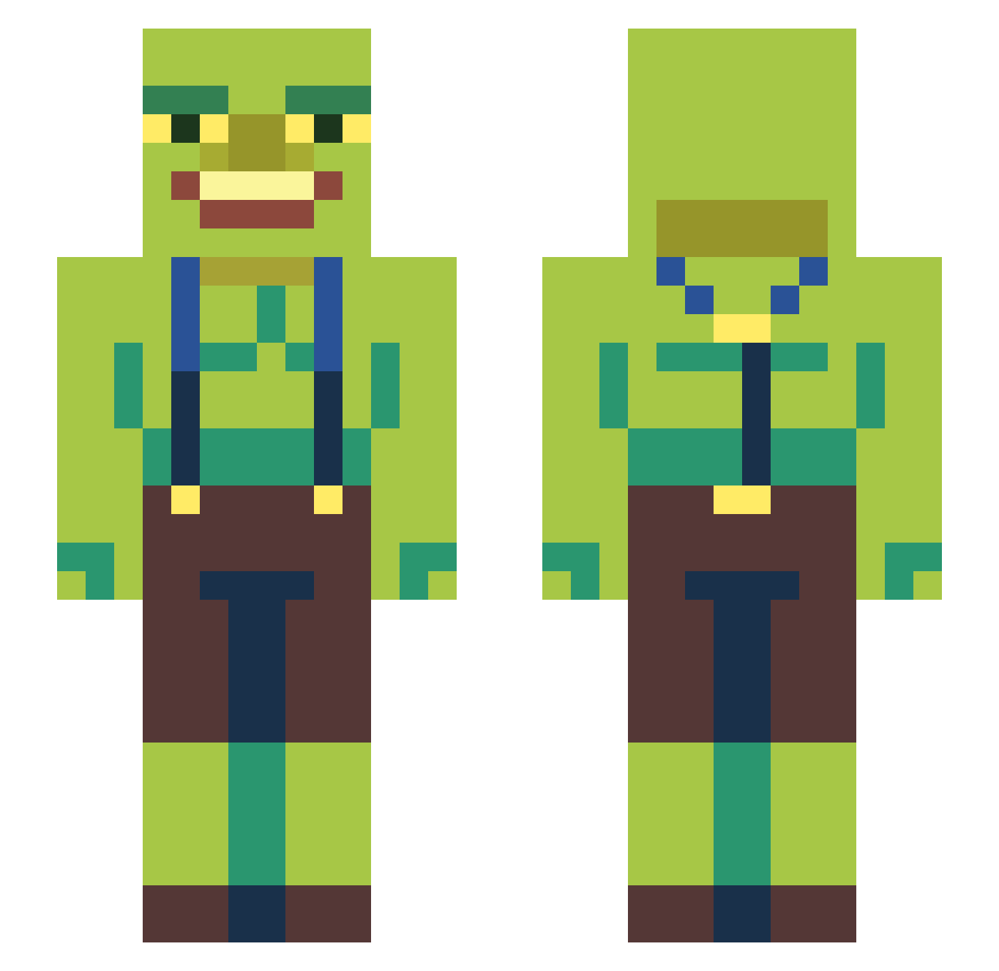 Lukiluk231 Minecraft skin, front and back view