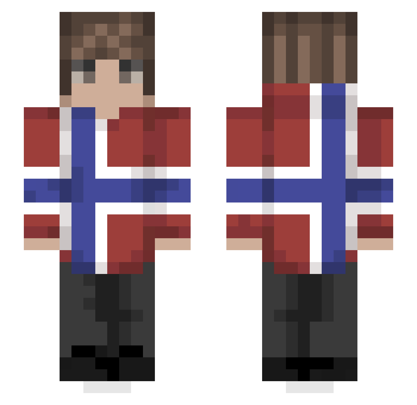 4thewin25 Minecraft skin, front and back view