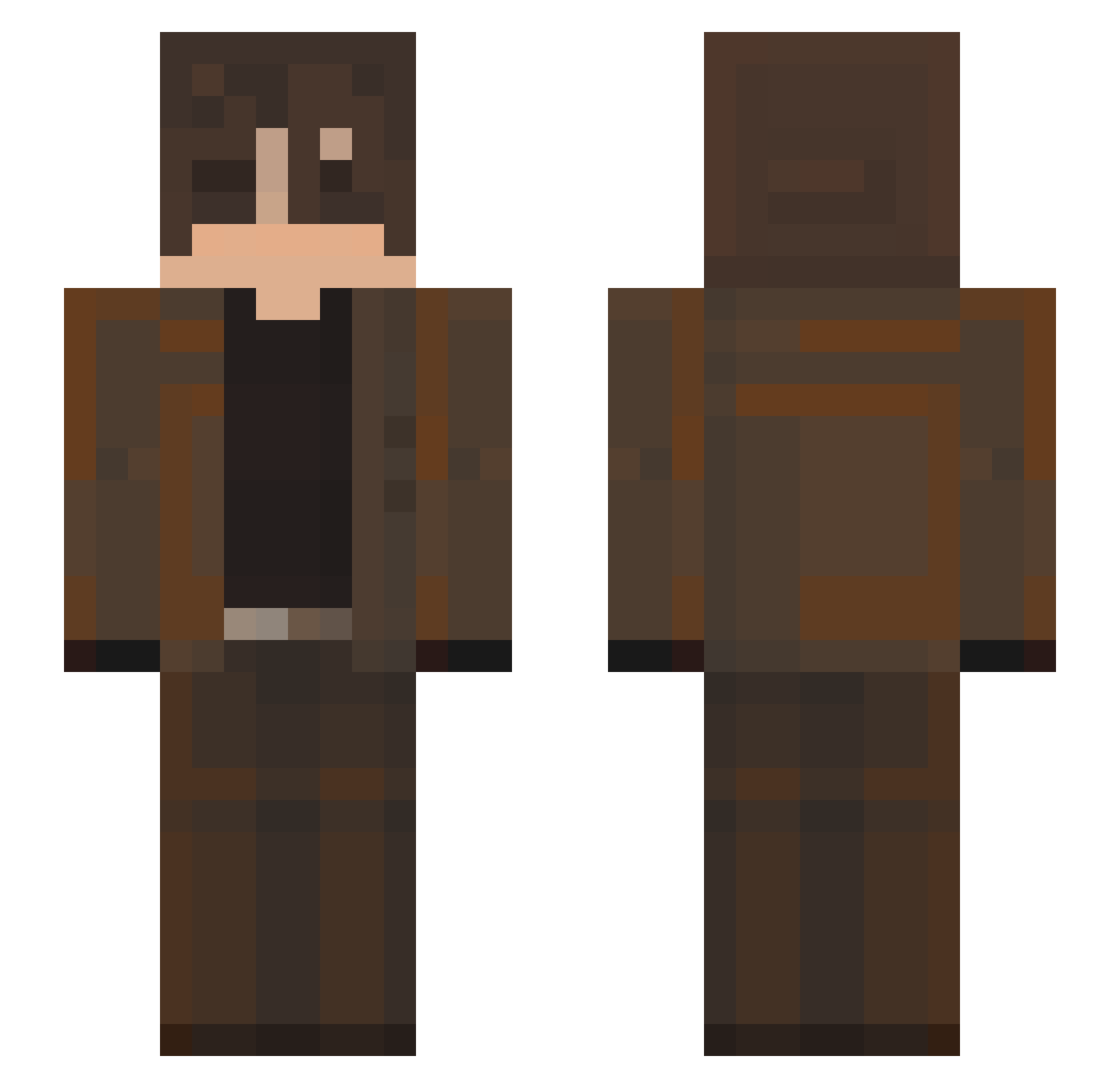 Rip_Firey Minecraft skin, front and back view