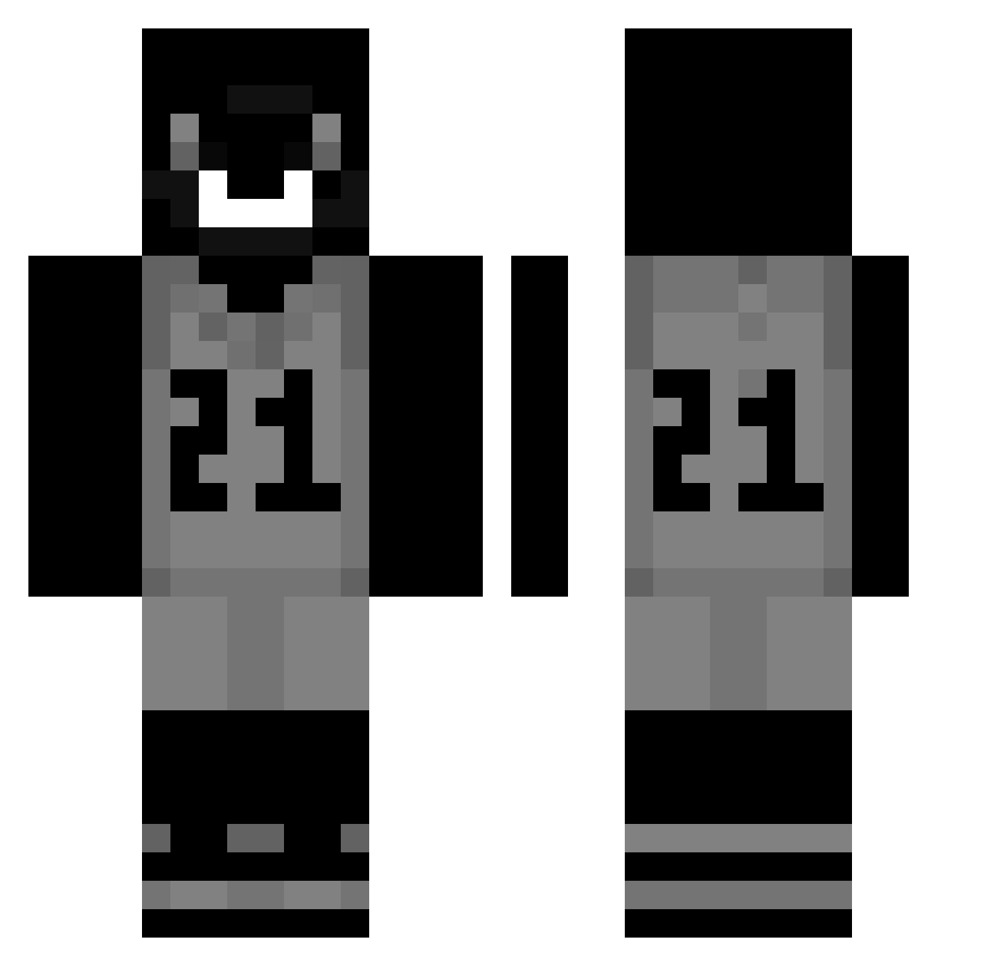 Blejzer221 Minecraft skin, front and back view