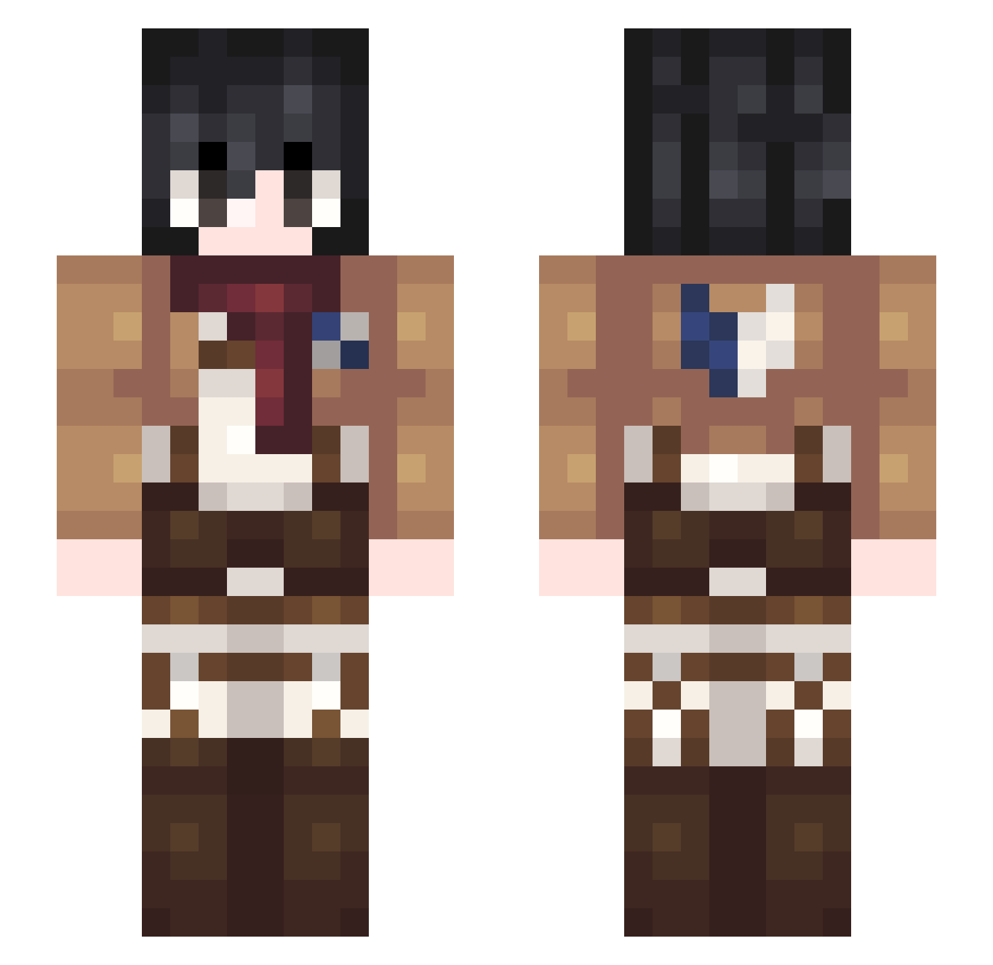 TheDevilHerself_ Minecraft skin, front and back view