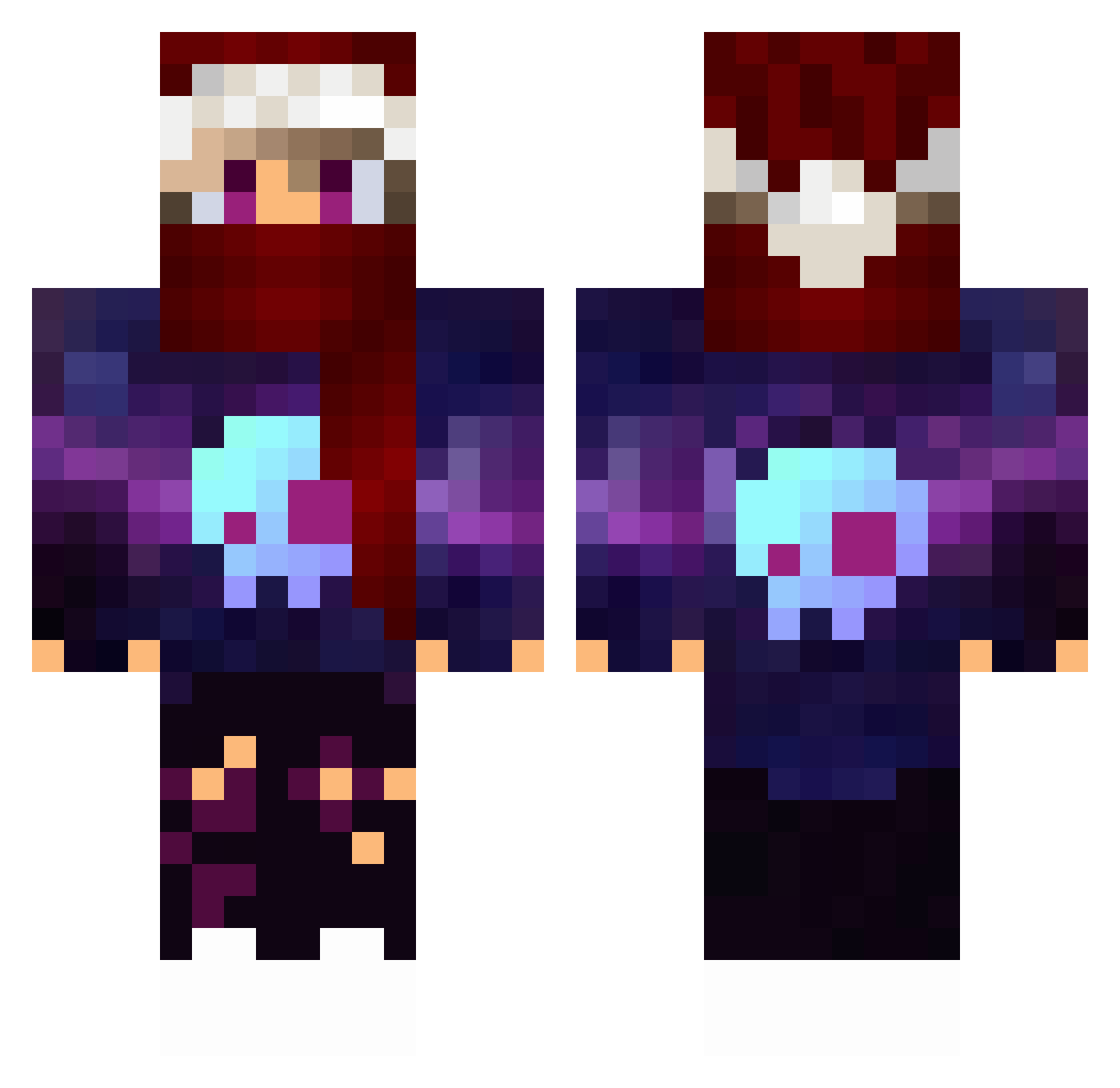 Silas1909 Minecraft skin, front and back view