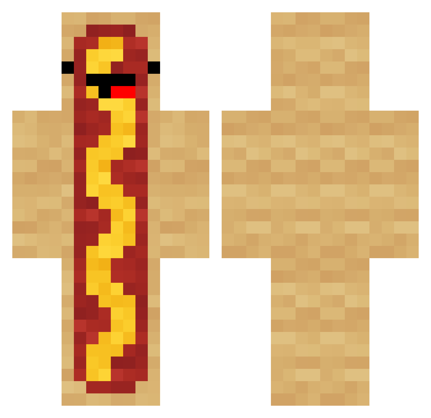 Norksman Minecraft skin, front and back view