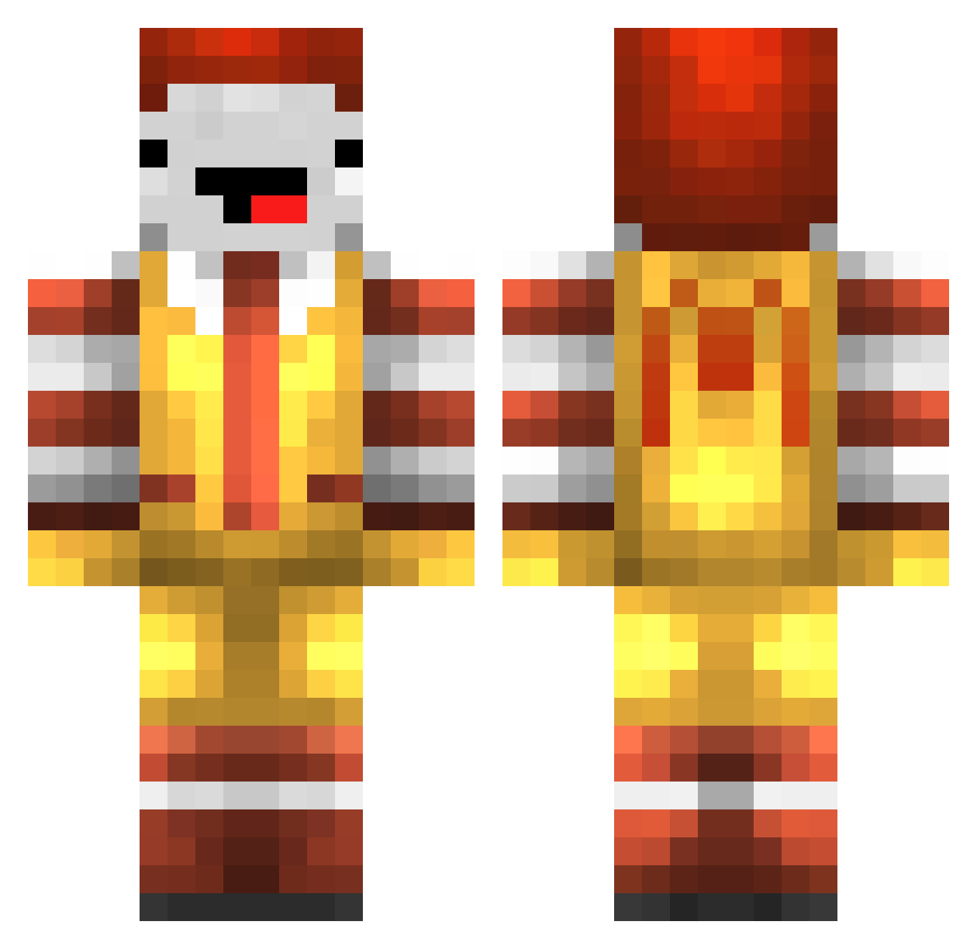 ShinyKevino7 Minecraft skin, front and back view