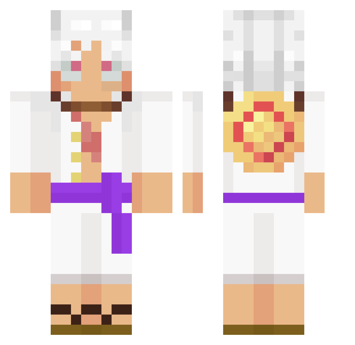linjix Minecraft skin, front and back view
