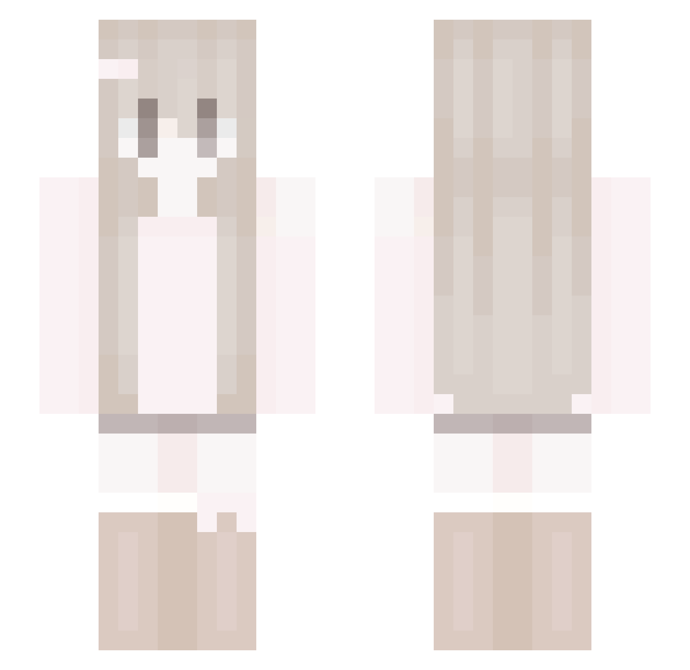 Bianca Minecraft skin, front and back view