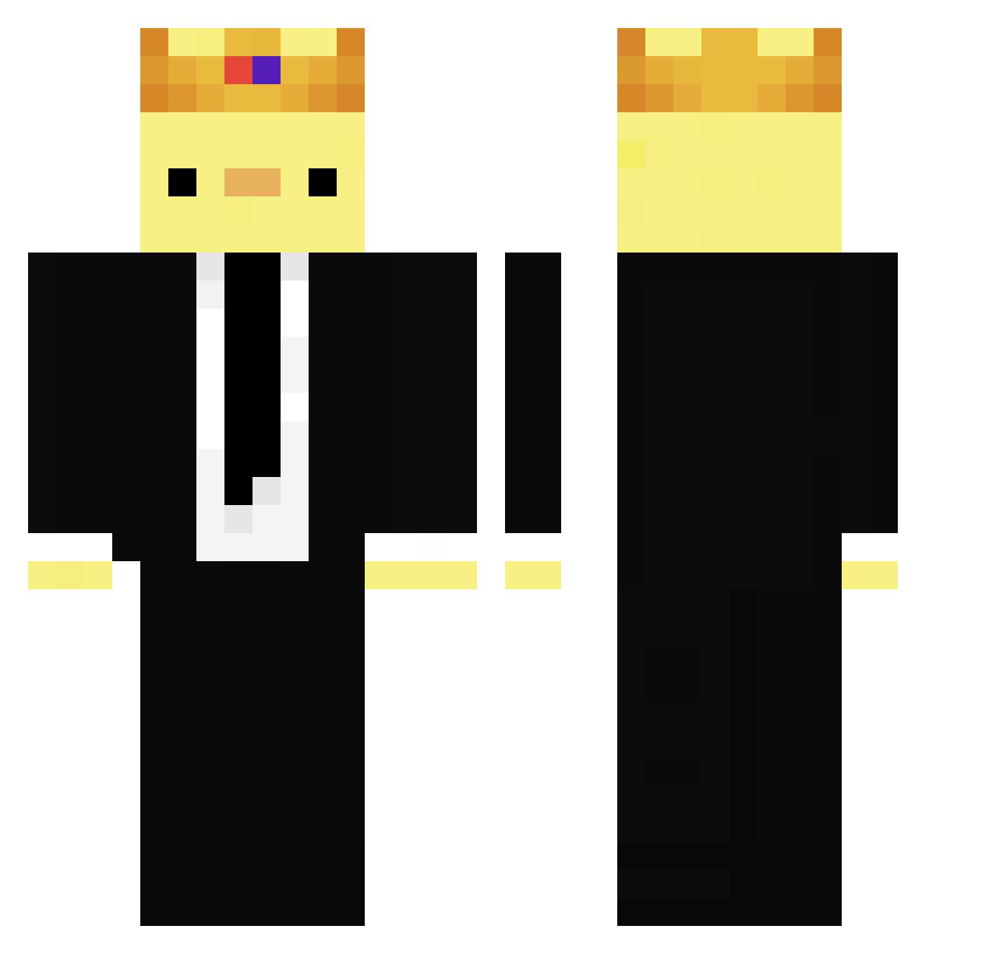 PSHva1234 Minecraft skin, front and back view
