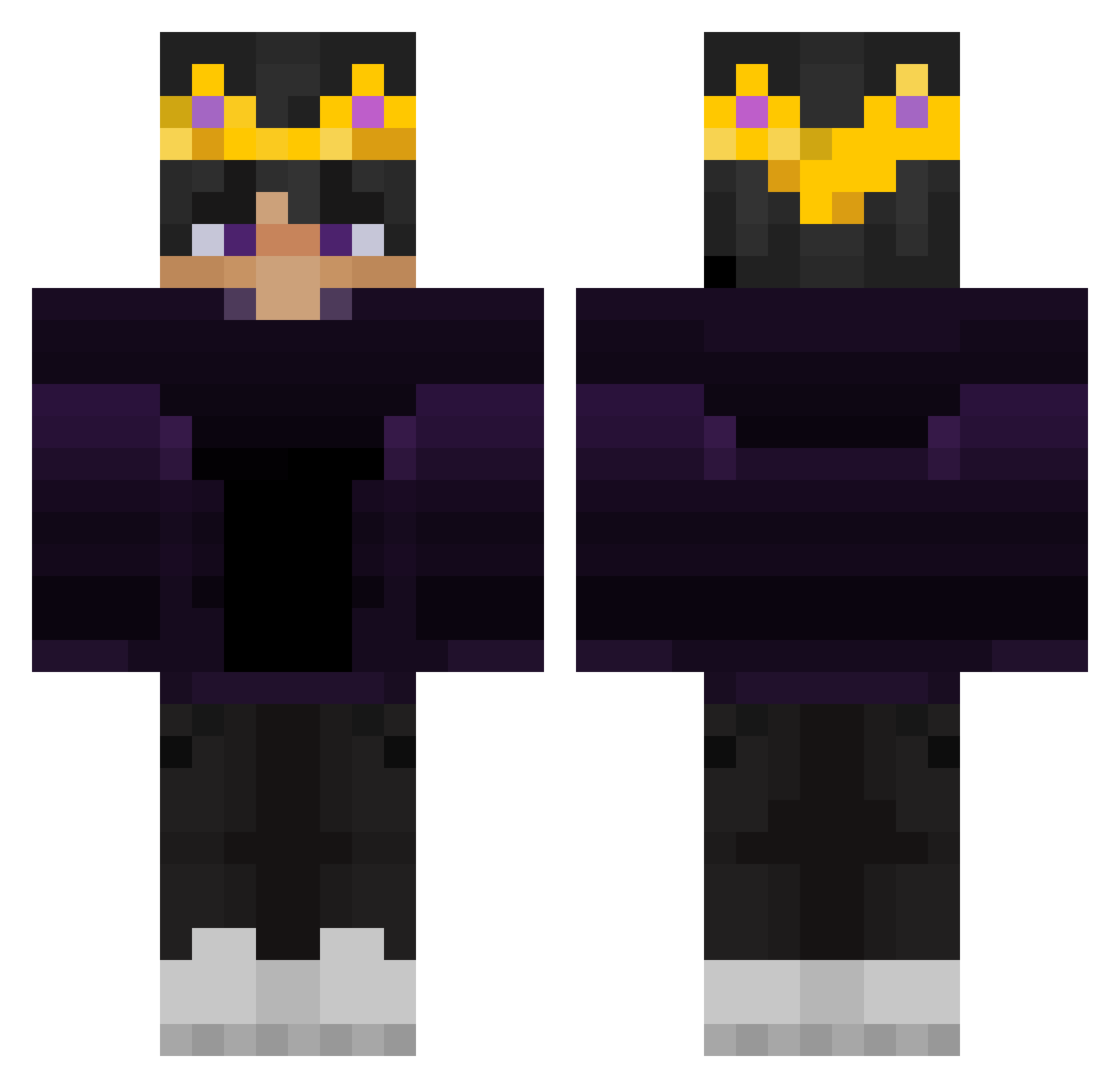 Xxtomasx Minecraft skin, front and back view
