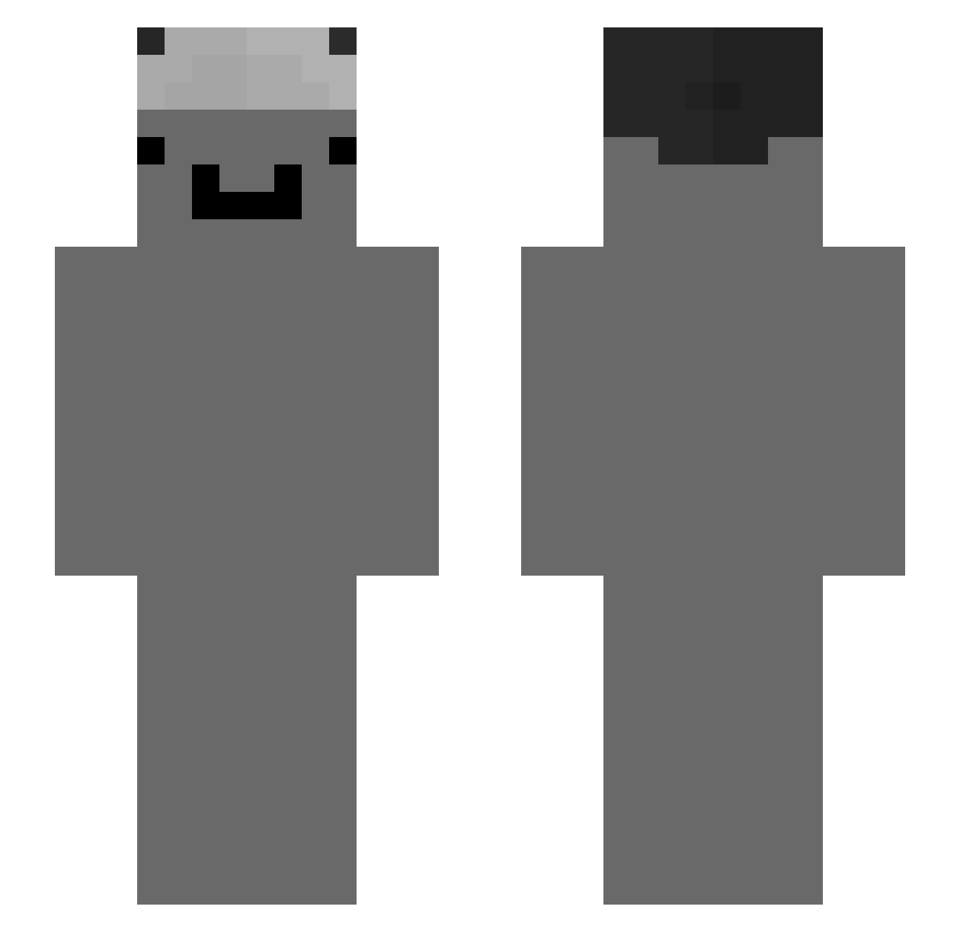 PerroquetMuscle Minecraft skin, front and back view