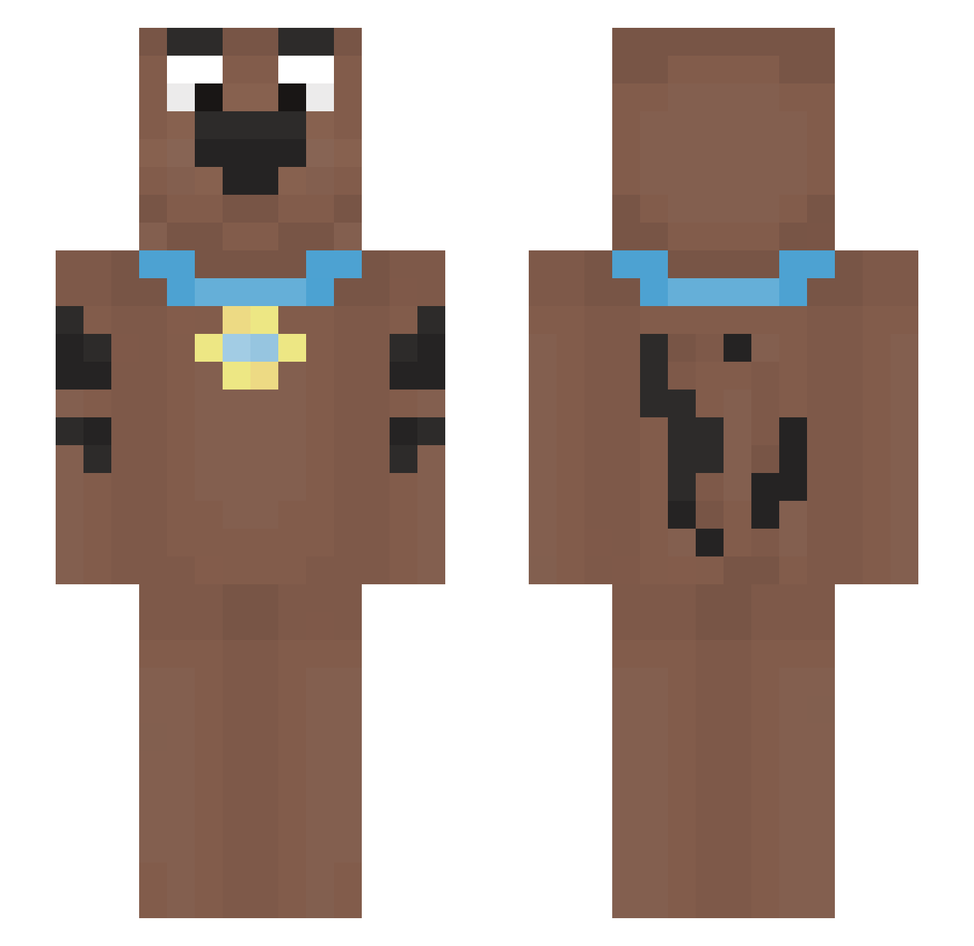 Syn0xy Minecraft skin, front and back view