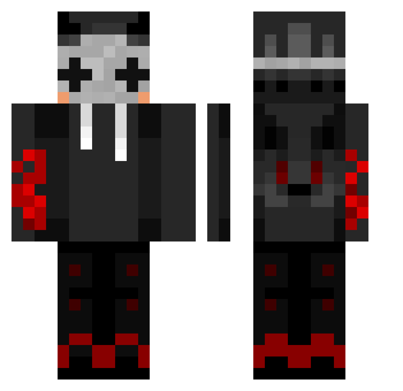 Stxrm838 Minecraft skin, front and back view