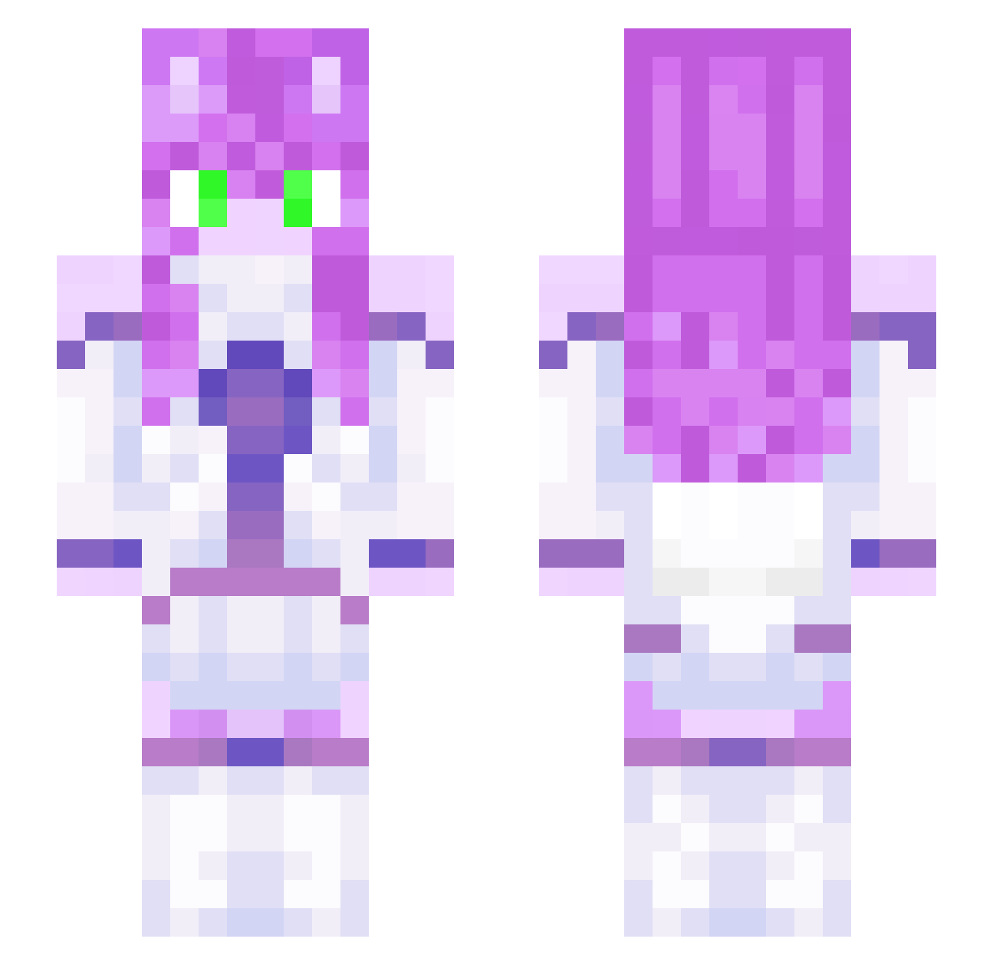 wixie202 Minecraft skin, front and back view