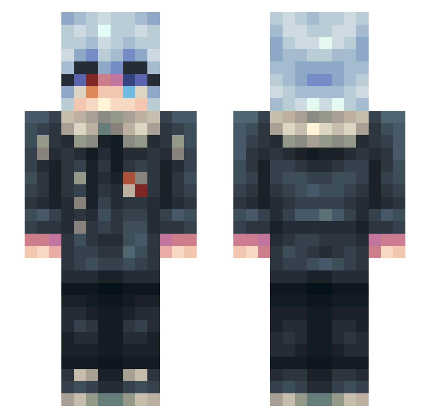 Thanyx Minecraft skin, front and back view