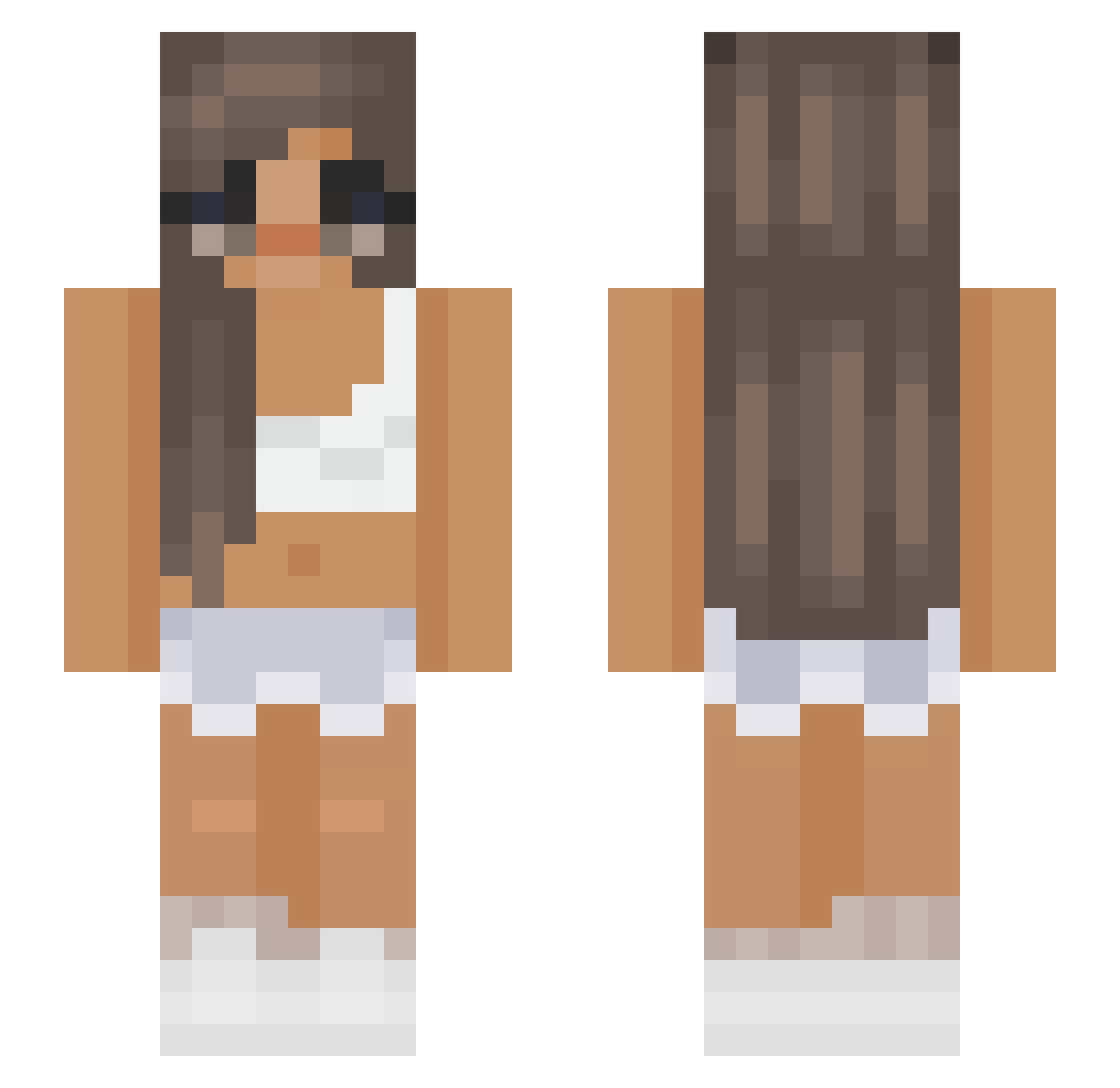 Revolve200 Minecraft skin, front and back view