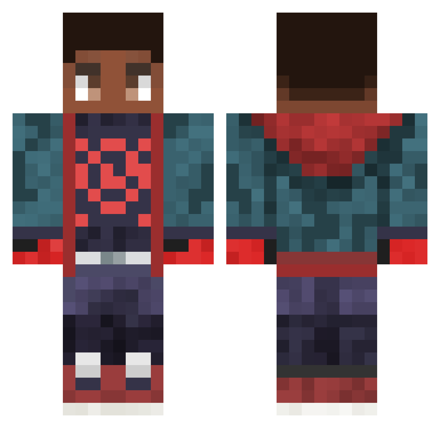 Mrtarr69 Minecraft skin, front and back view