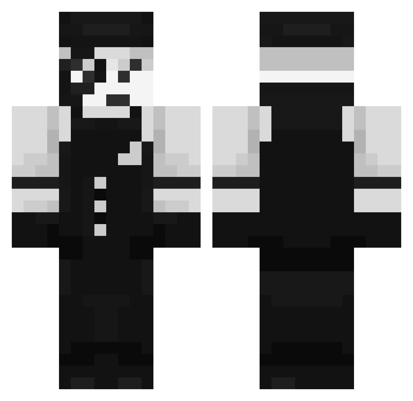 YoshiInsanity Minecraft skin, front and back view