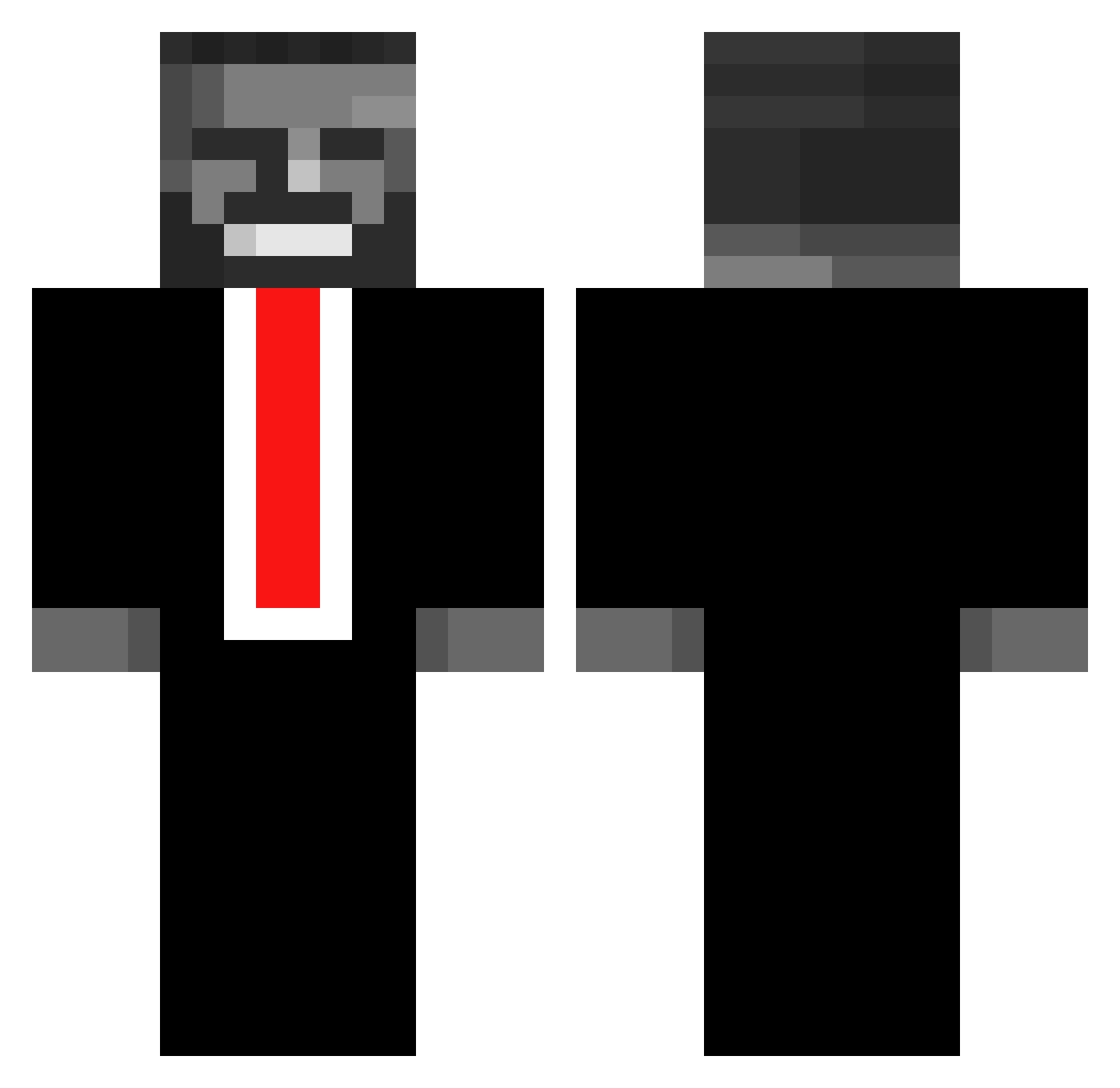 MongolianLover42 Minecraft skin, front and back view