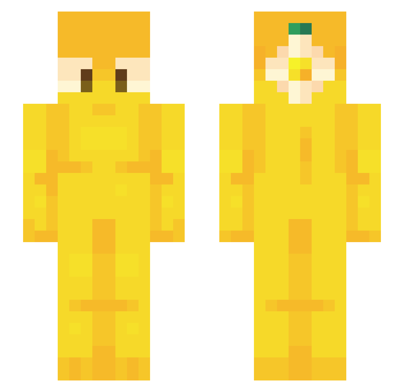 Yinifa Minecraft skin, front and back view