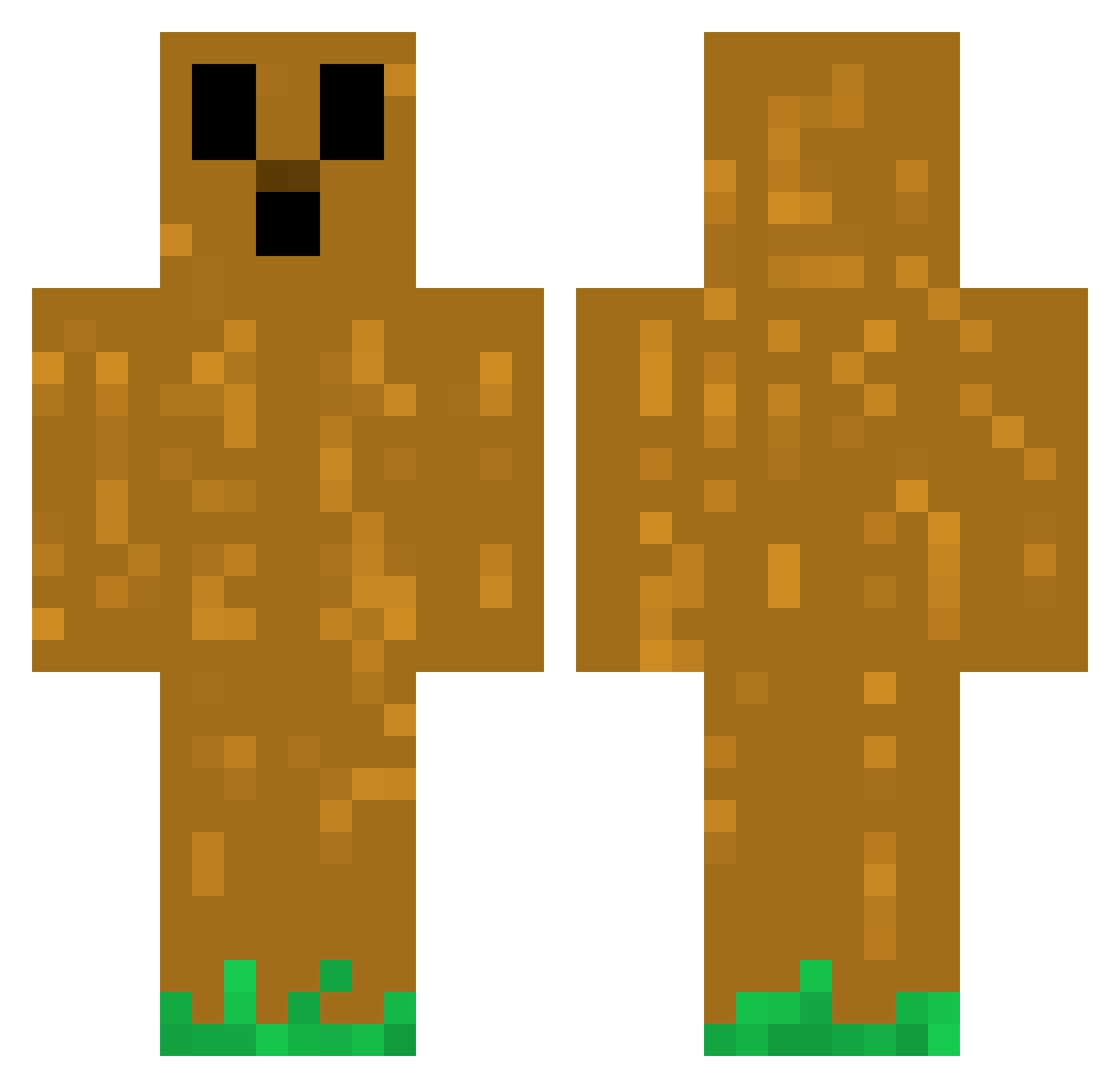 Murokasa Minecraft skin, front and back view