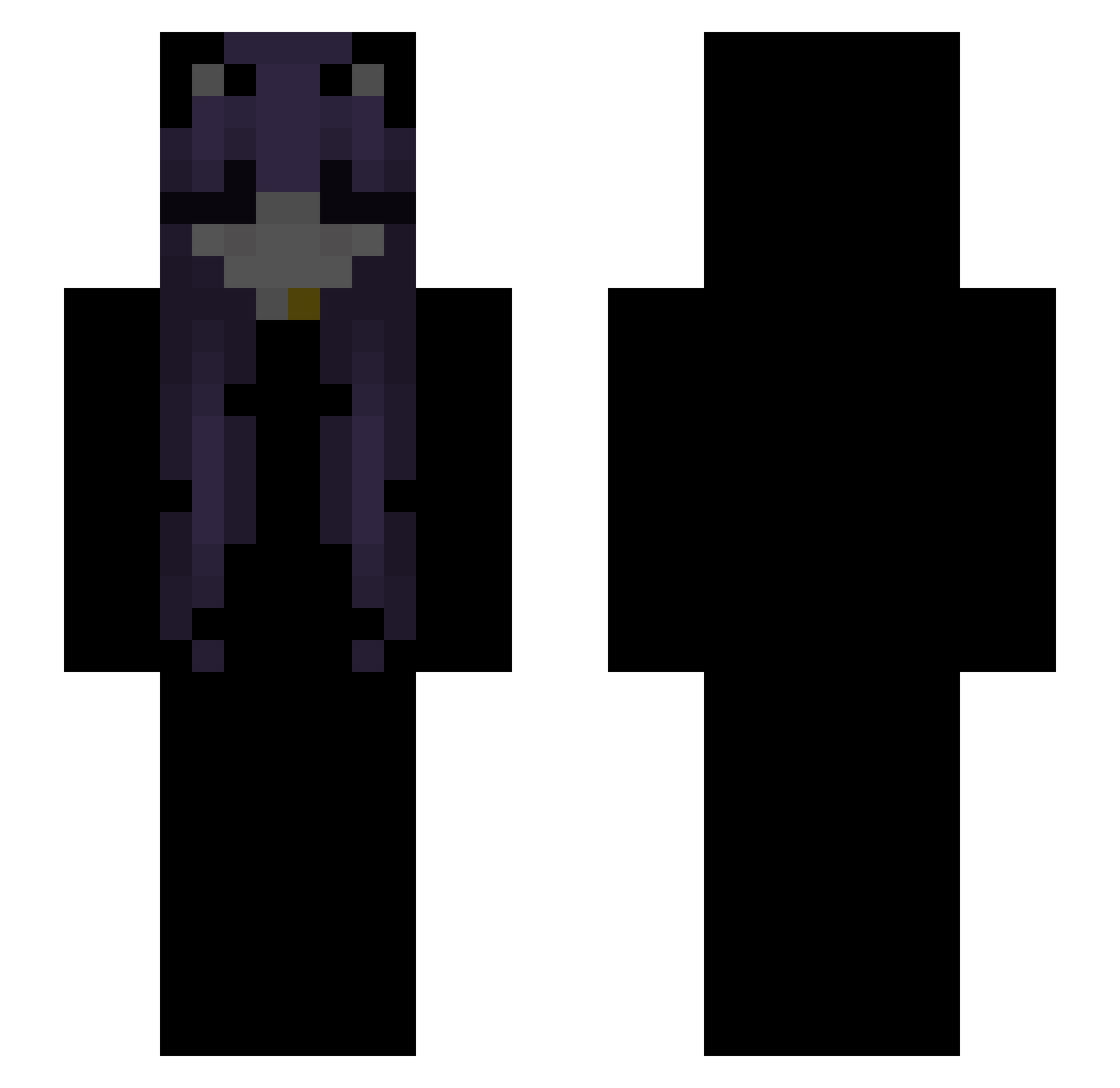 zumiskax Minecraft skin, front and back view