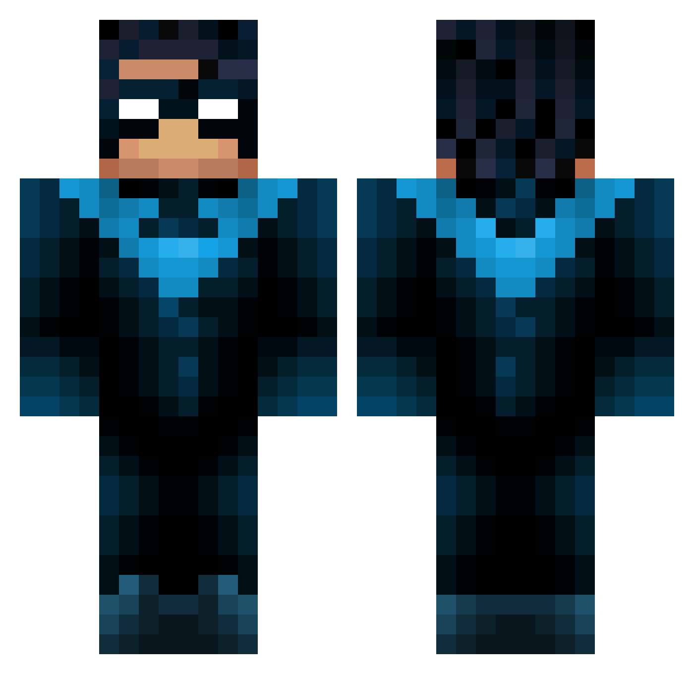 Grimmerlyt Minecraft skin, front and back view