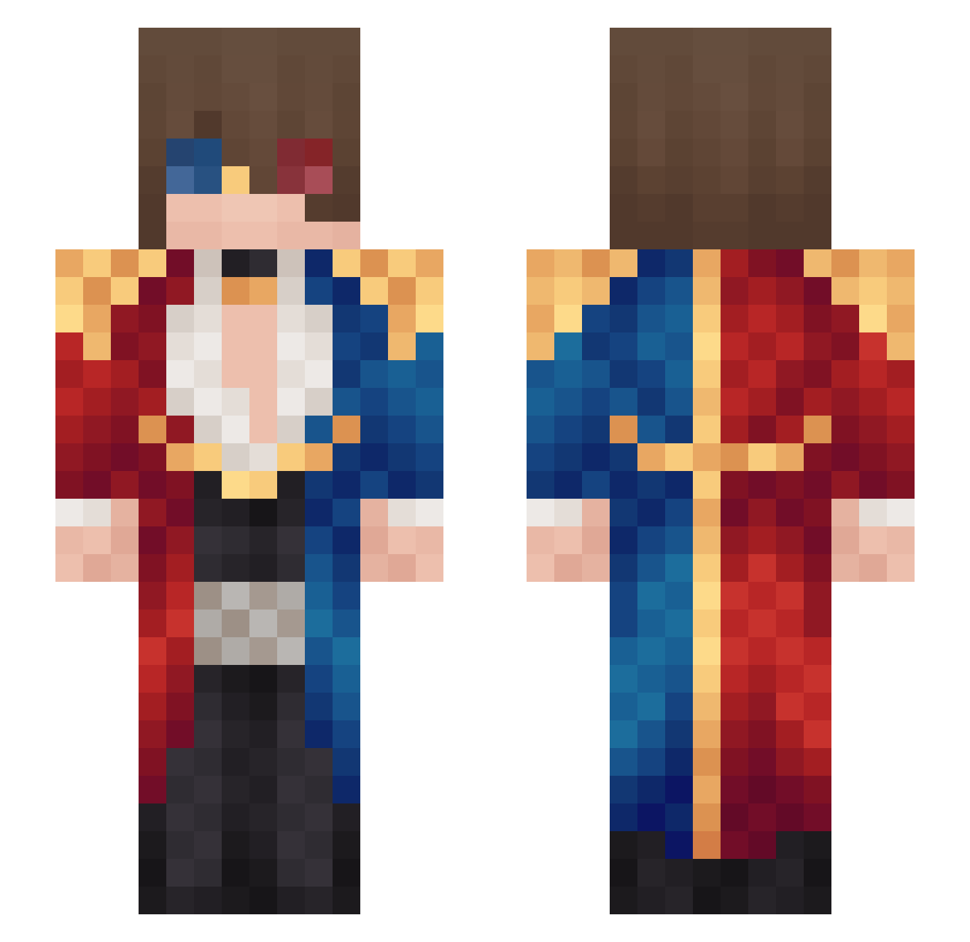 Aetherium_ Minecraft skin, front and back view
