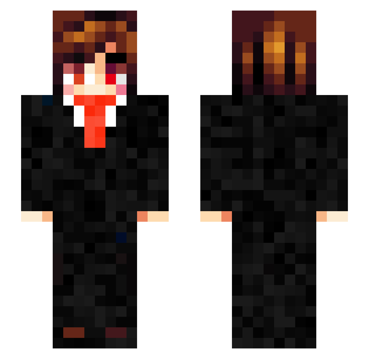 Teppie12 Minecraft skin, front and back view