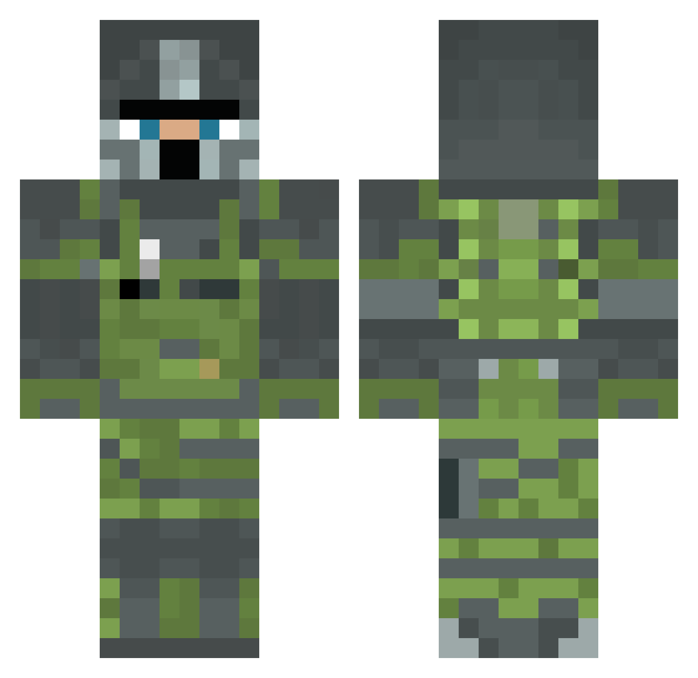L_MuTian Minecraft skin, front and back view