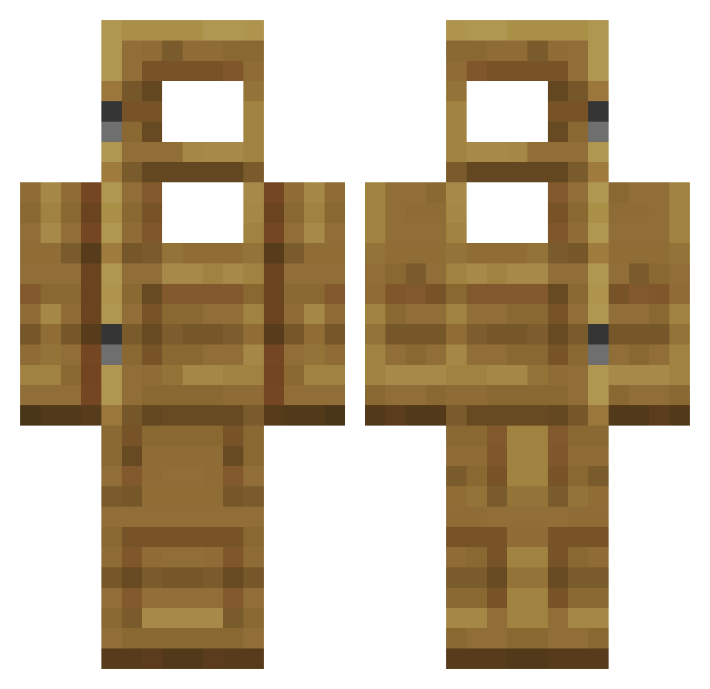 Nxchz Minecraft skin, front and back view