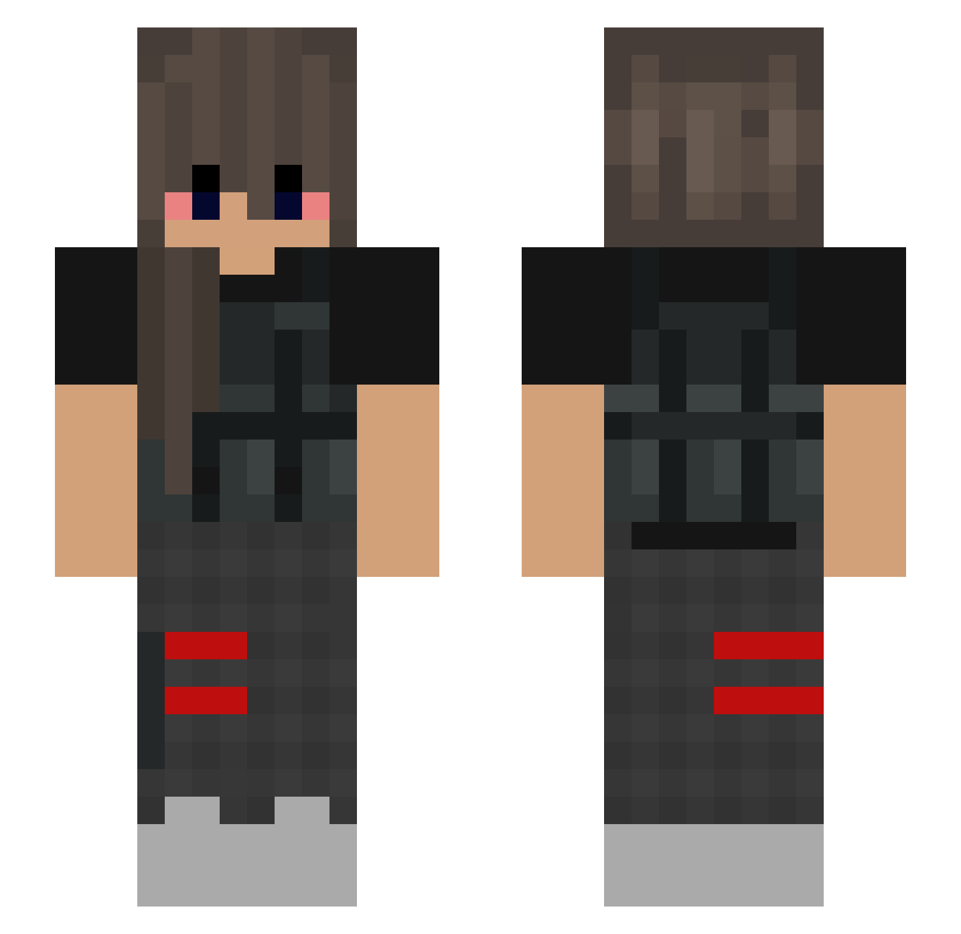 zBabygirl_ Minecraft skin, front and back view