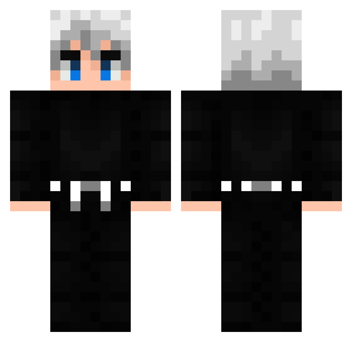 R3vaild Minecraft skin, front and back view