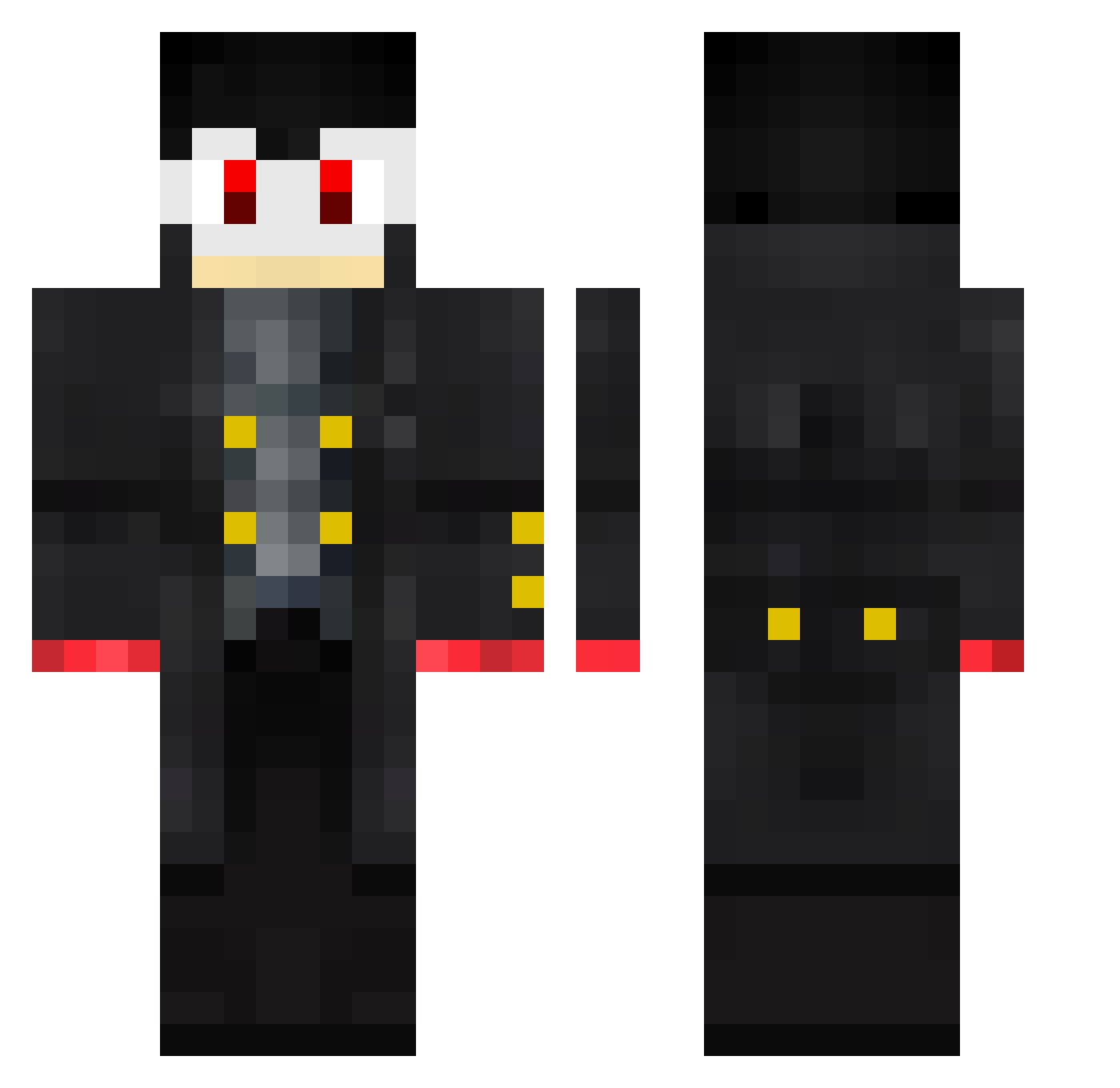 lifetyme Minecraft skin, front and back view