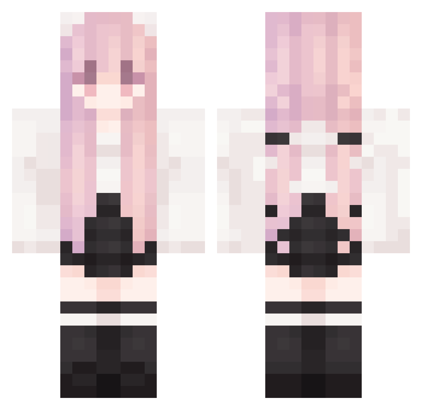 Roxer336 Minecraft skin, front and back view