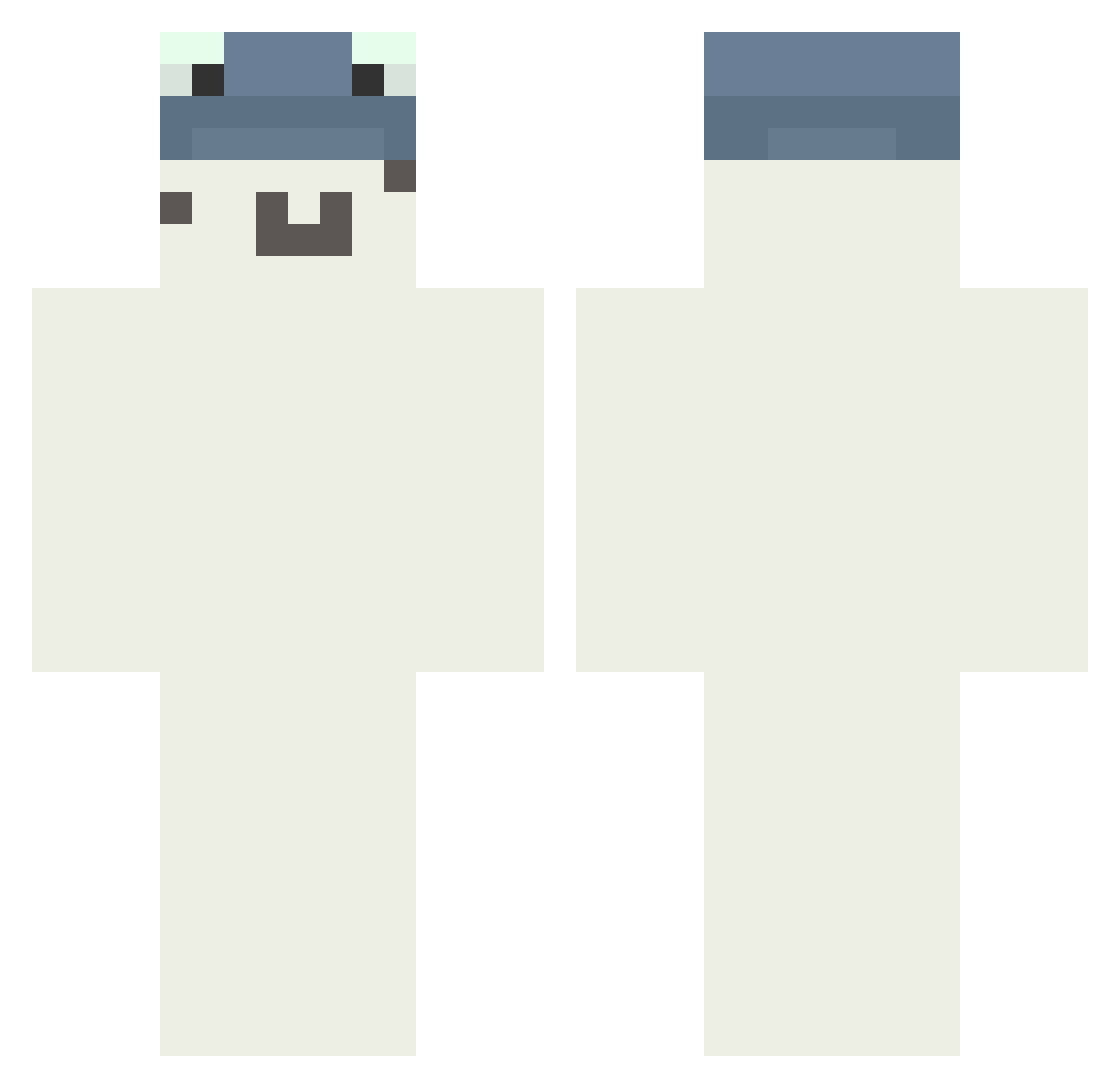 topgankplz Minecraft skin, front and back view