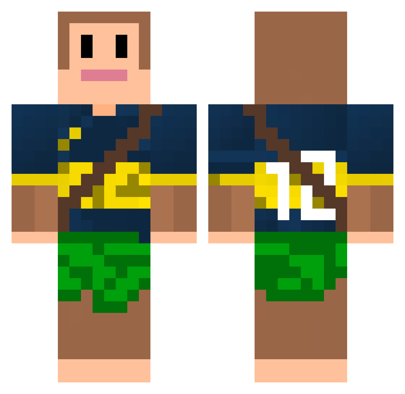 messialtocapo Minecraft skin, front and back view