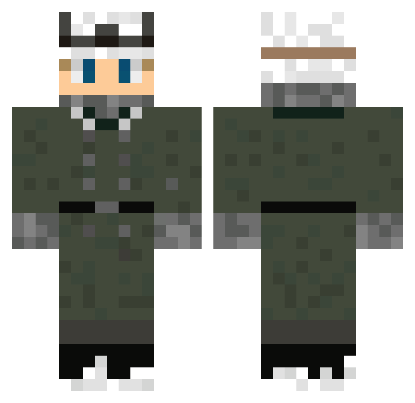 TheRealOliGames Minecraft skin, front and back view