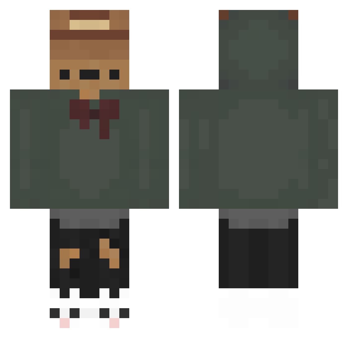 AbgehobenYT Minecraft skin, front and back view