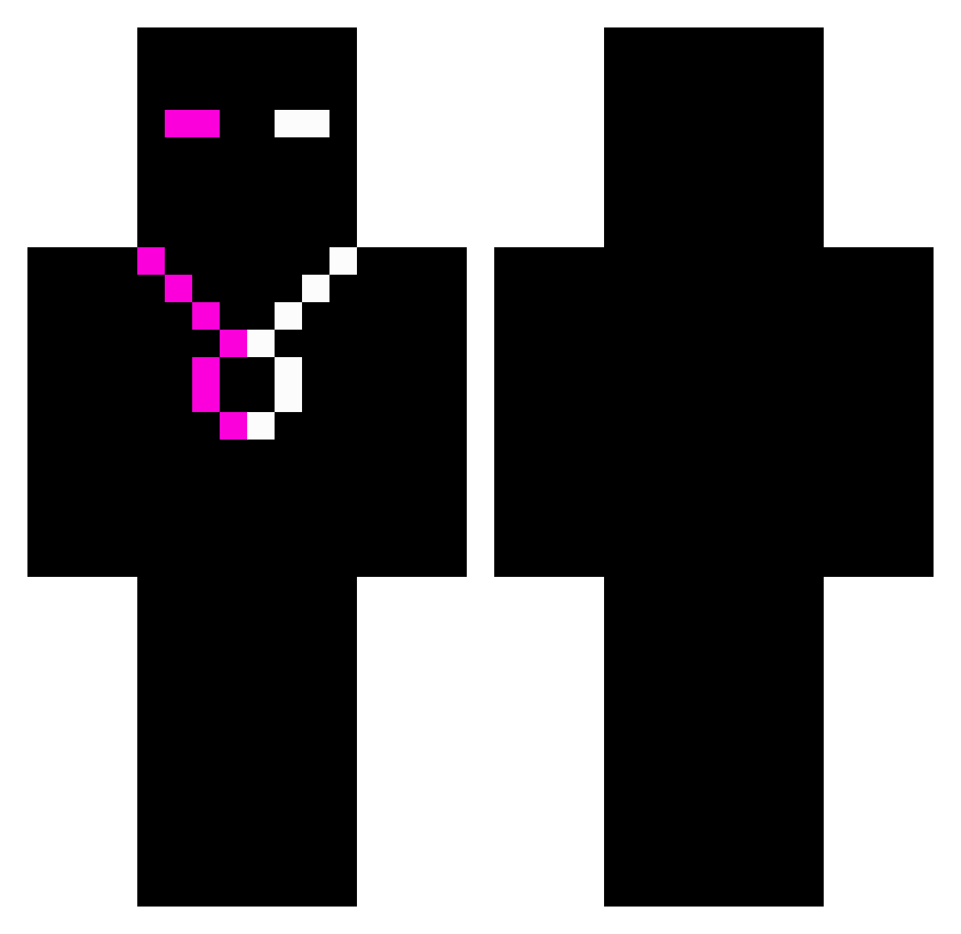 slanging Minecraft skin, front and back view