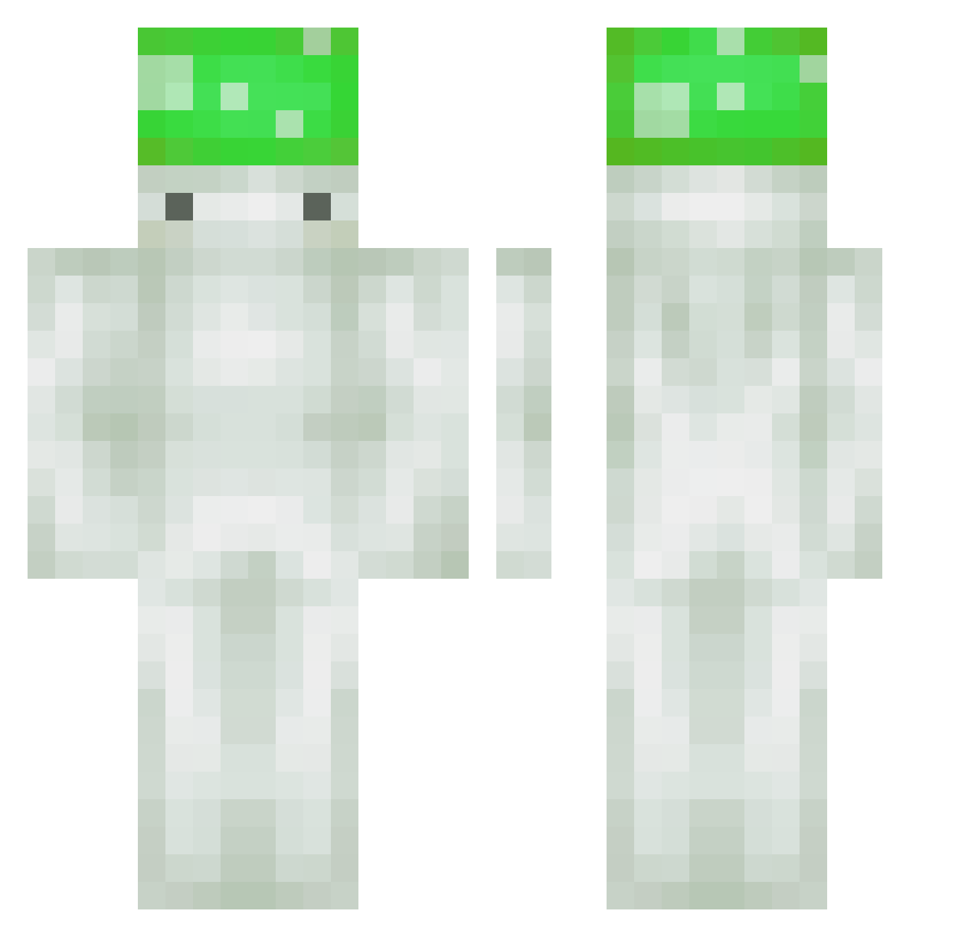 ChamPitoRico Minecraft skin, front and back view