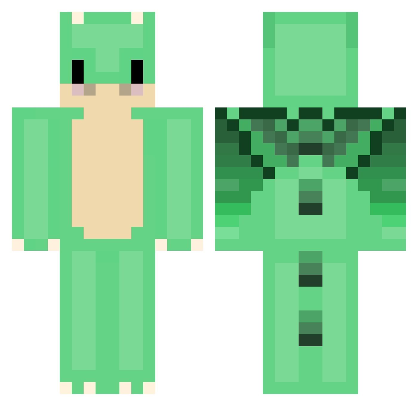 TheOneEndV2 Minecraft skin, front and back view